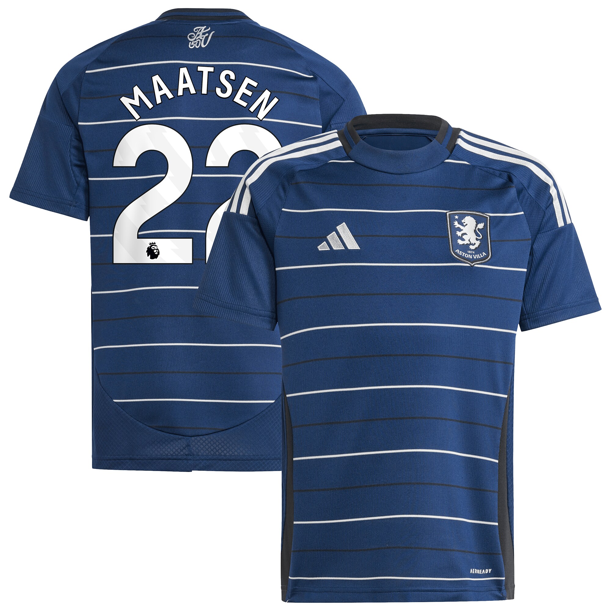 aston villa adidas third shirt 2024-25 – kids with maatsen 22 printing Collection | Authentic Aston Villa Shirts