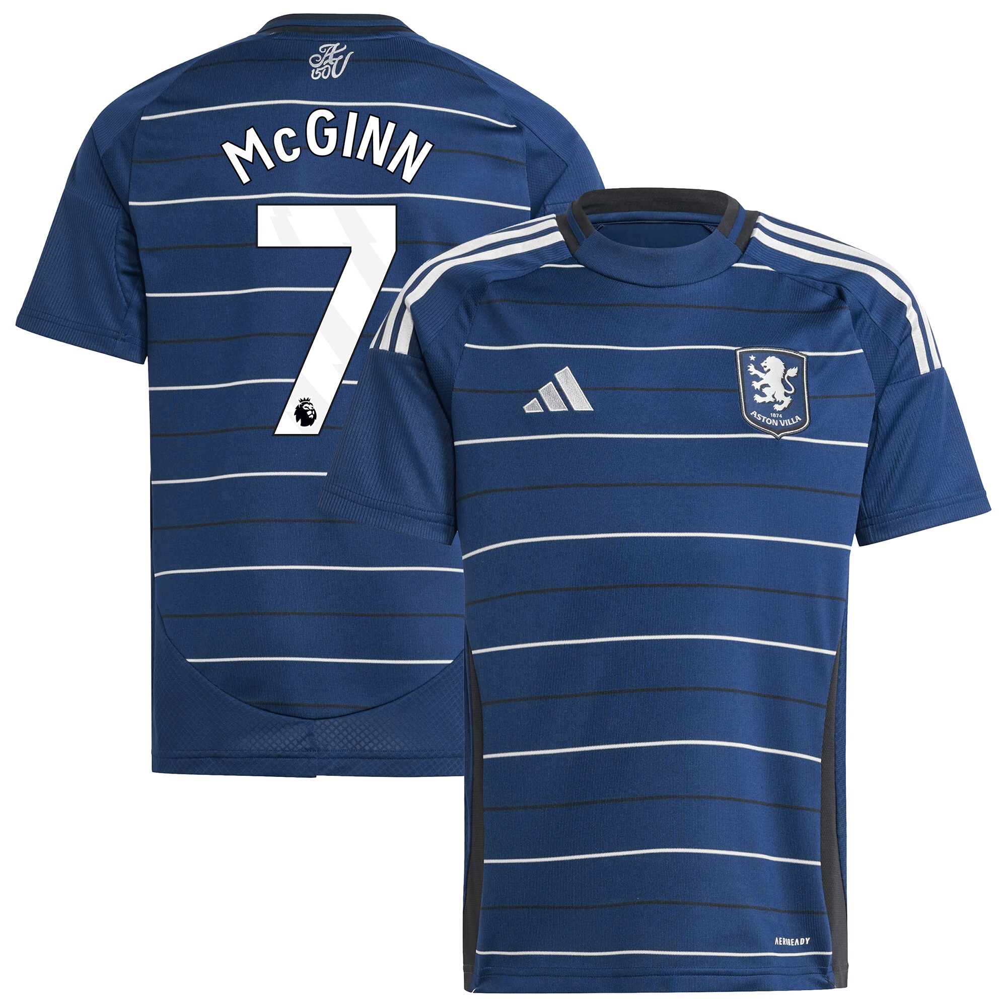 aston villa adidas third shirt 2024-25 – kids with mcginn 7 printing Collection | Authentic Aston Villa Shirts