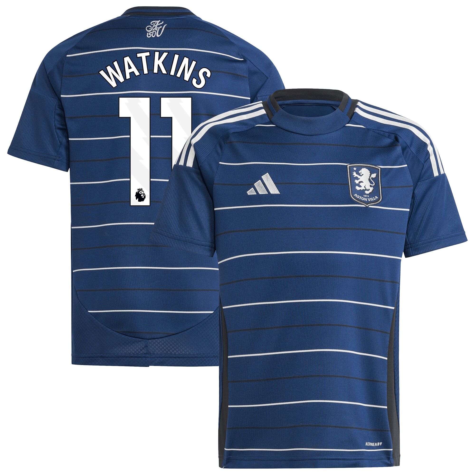 aston villa adidas third shirt 2024-25 – kids with watkins 11 printing Collection | Authentic Aston Villa Shirts