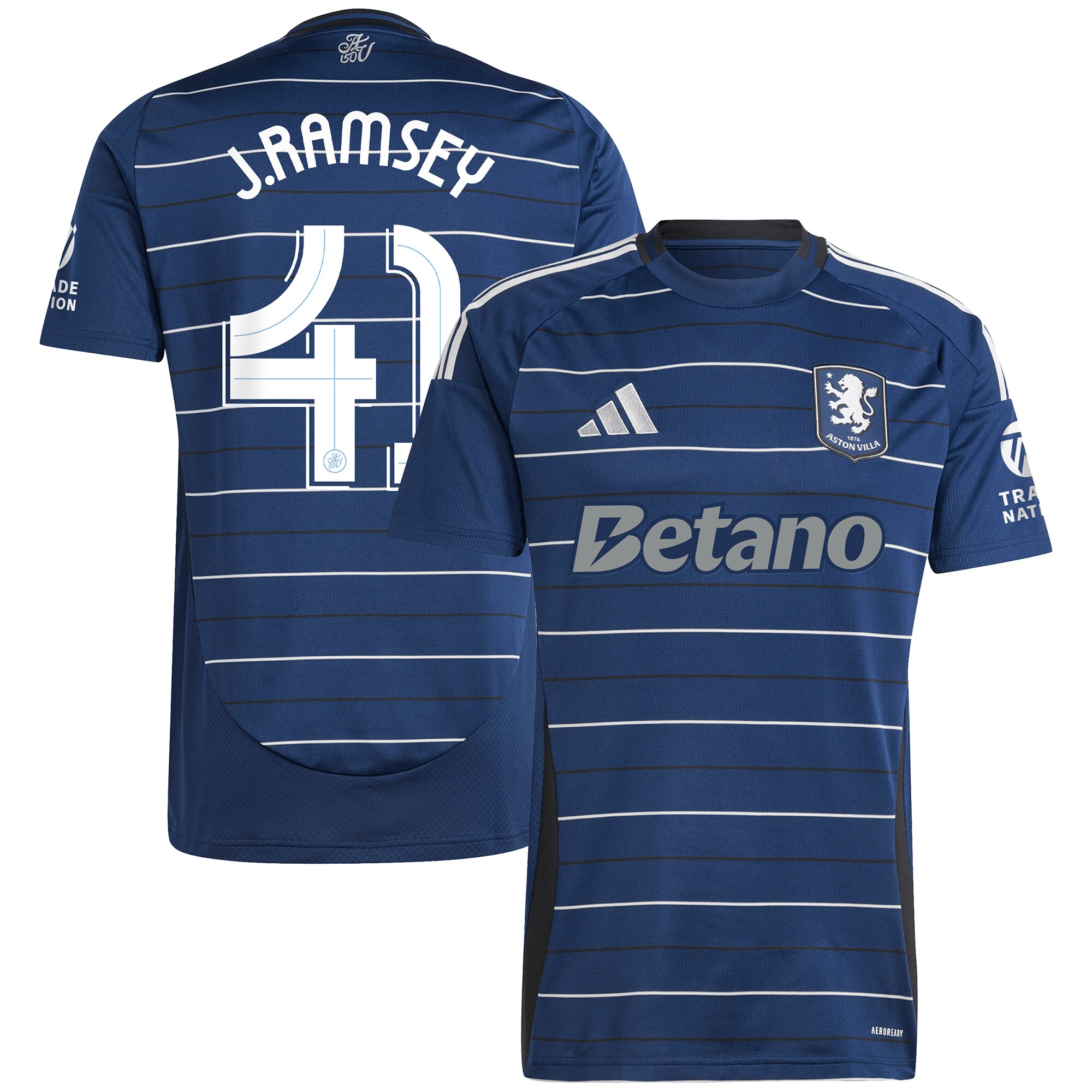 aston villa adidas third shirt 2024-25 with j. ramsey 41 cup printing Collection | Authentic Aston Villa Shirts
