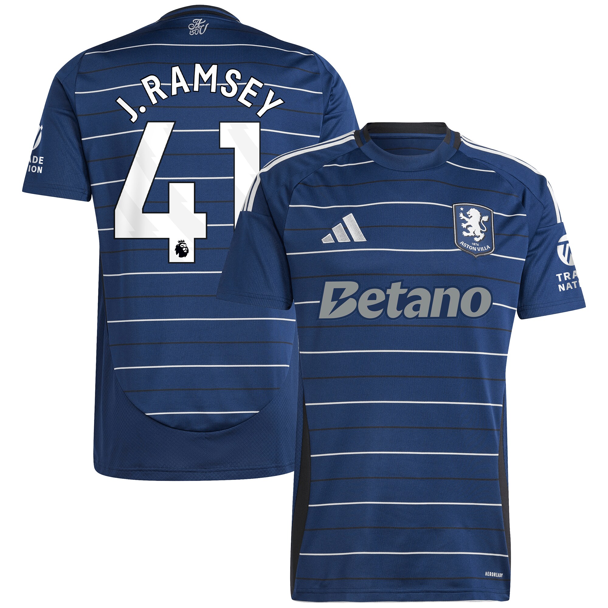 aston villa adidas third shirt 2024-25 with j. ramsey 41 printing Collection | Authentic Aston Villa Shirts