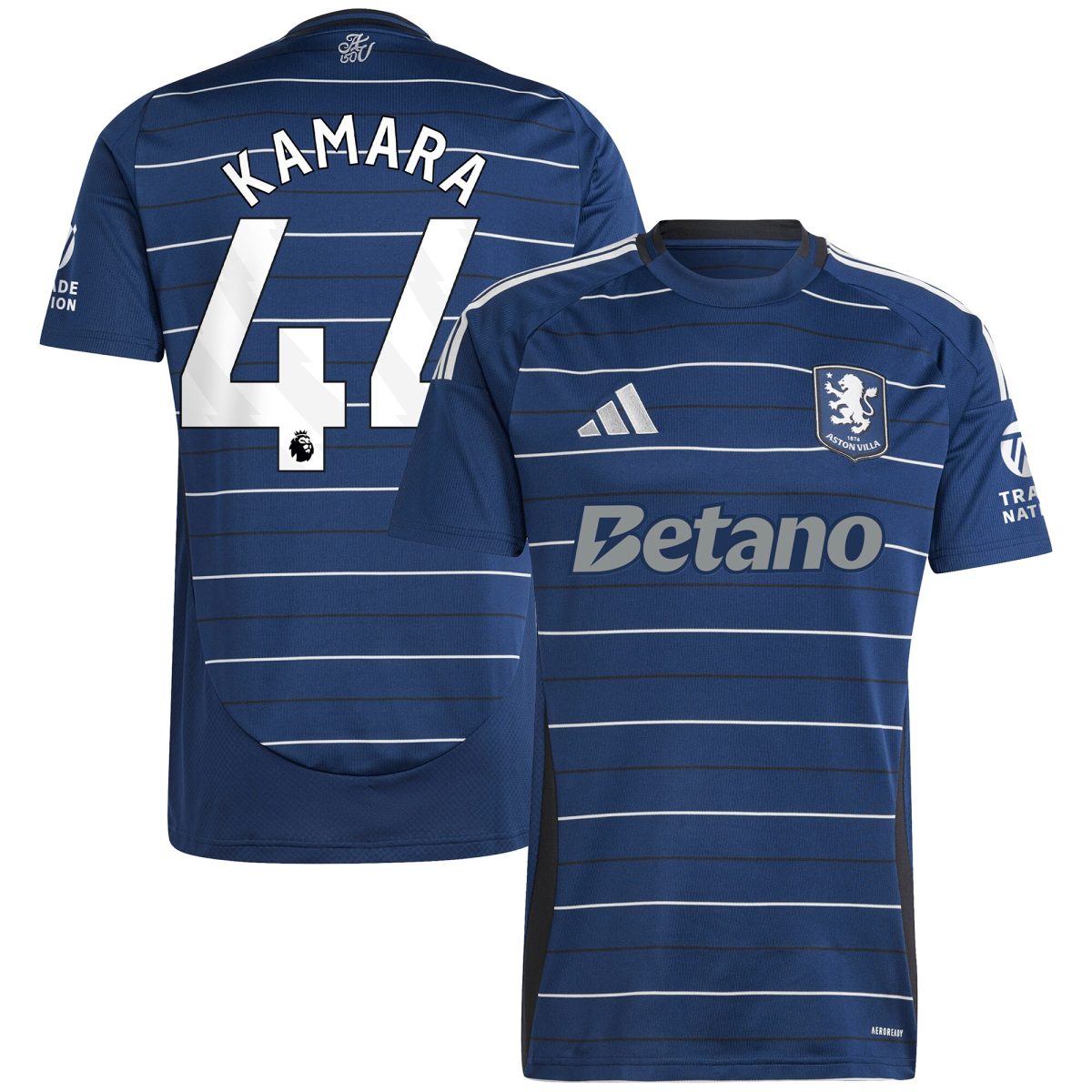 aston villa adidas third shirt 2024-25 with kamara 44 printing Collection | Authentic Aston Villa Shirts