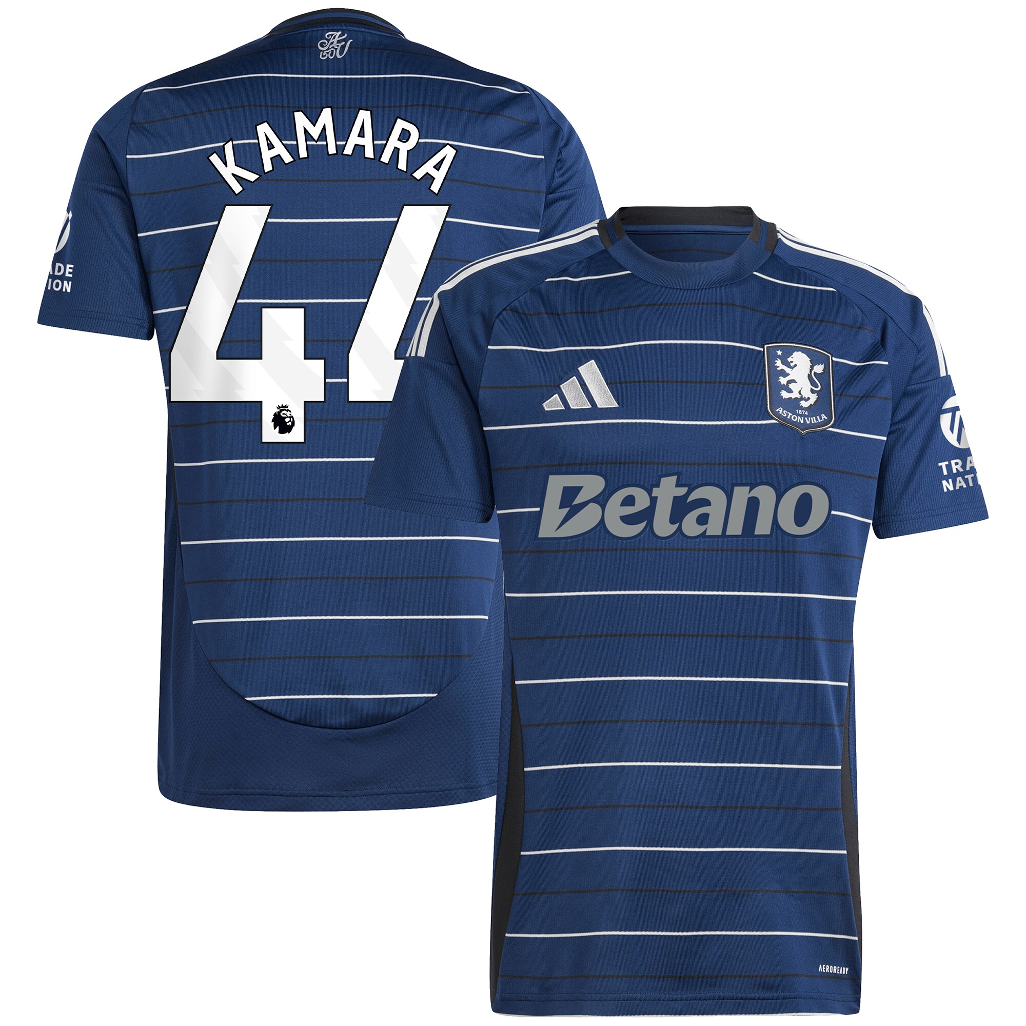 aston villa adidas third shirt 2024-25 with kamara 44 printing Collection | Authentic Aston Villa Shirts
