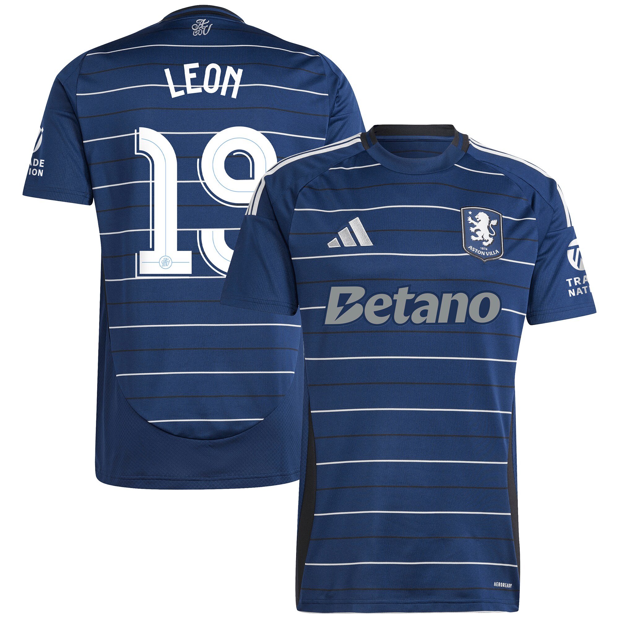 aston villa adidas third shirt 2024-25 with leon 19 cup printing Collection | Authentic Aston Villa Shirts