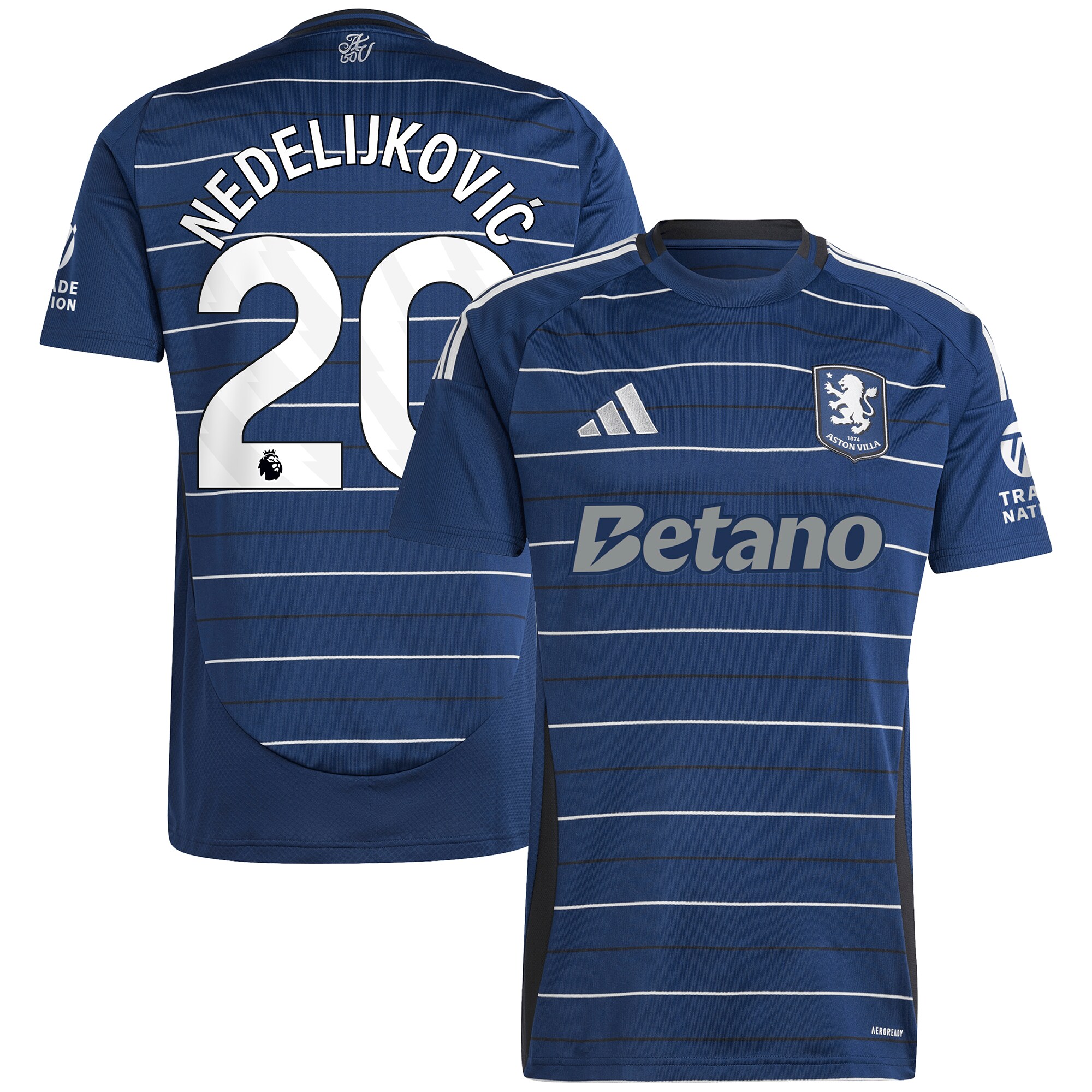 aston villa adidas third shirt 2024-25 with nedeljković 20 printing Collection | Authentic Aston Villa Shirts