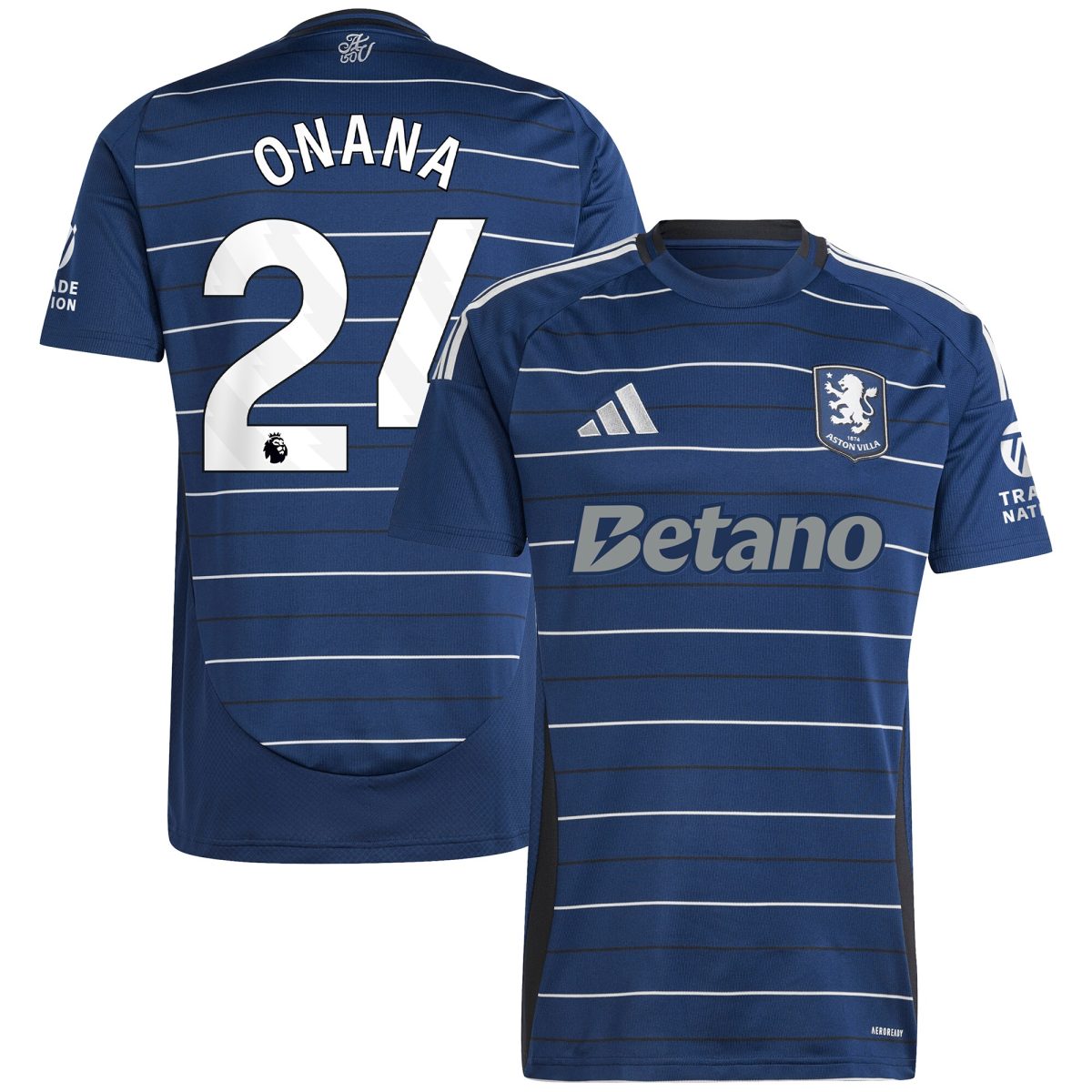aston villa adidas third shirt 2024-25 with onana 24 printing Collection | Authentic Aston Villa Shirts
