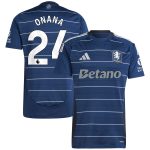 aston villa adidas third shirt 2024-25 with onana 24 printing Collection | Authentic Aston Villa Shirts