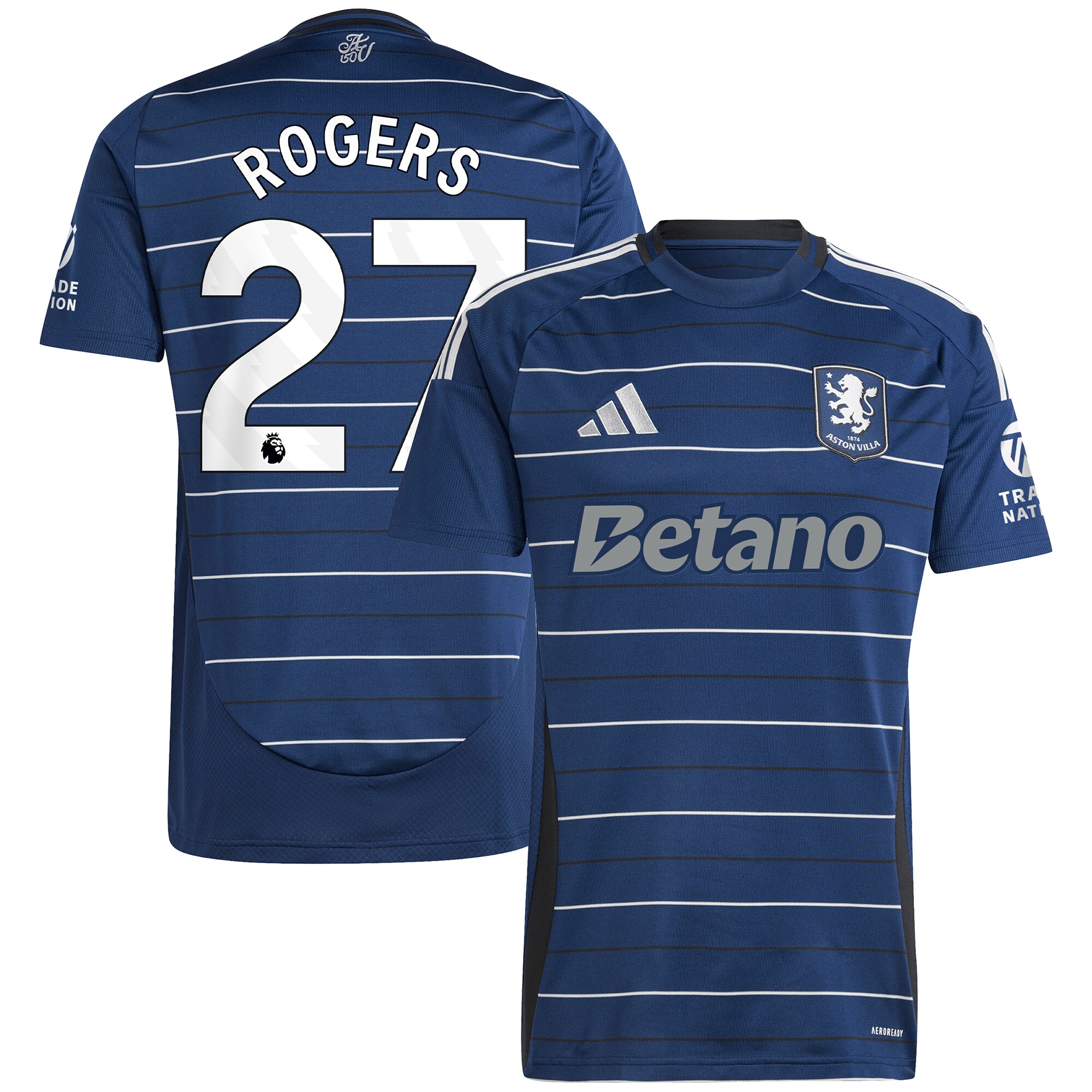 aston villa adidas third shirt 2024-25 with rogers 27 printing Collection | Authentic Aston Villa Shirts