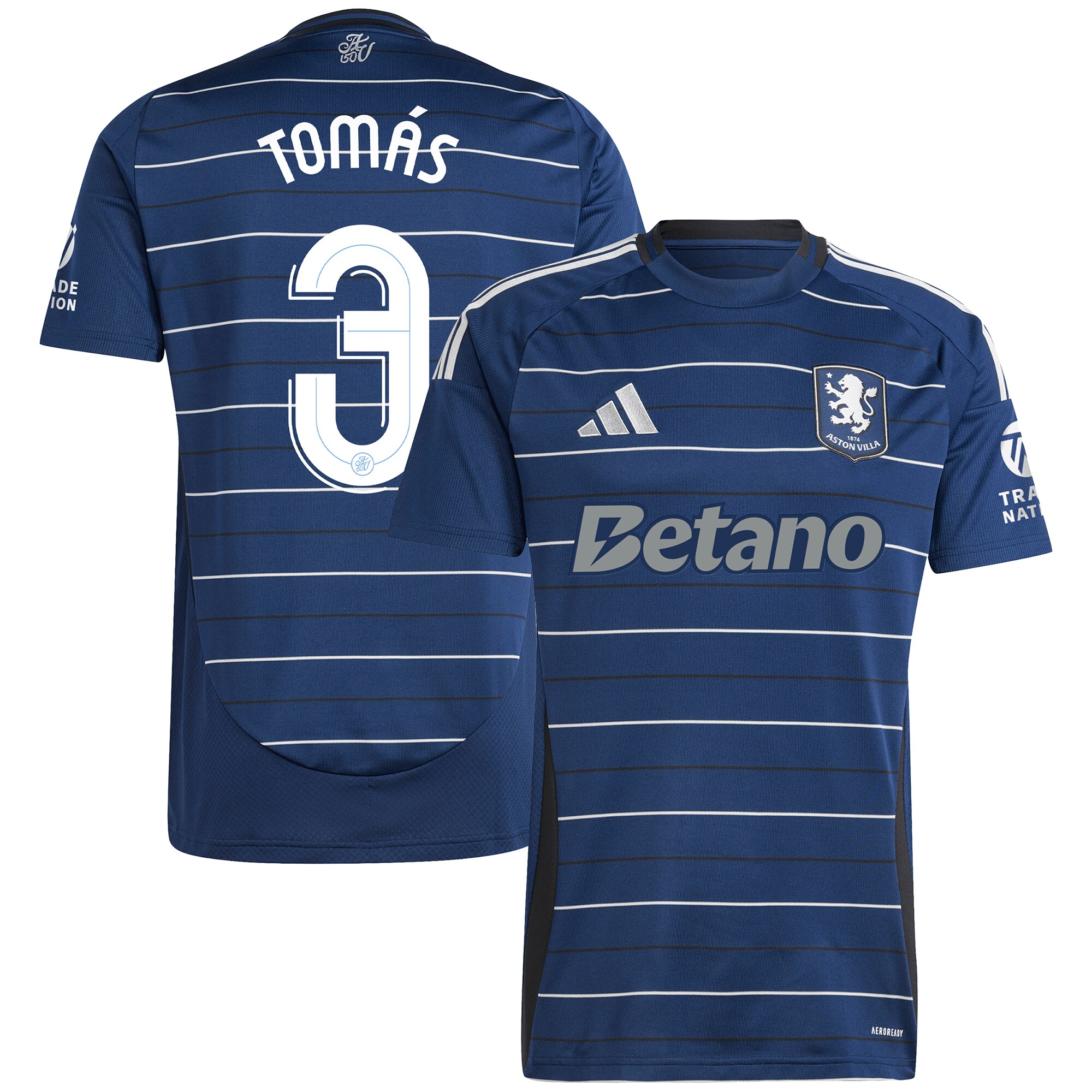 aston villa adidas third shirt 2024-25 with tomás 3 cup printing Collection | Authentic Aston Villa Shirts