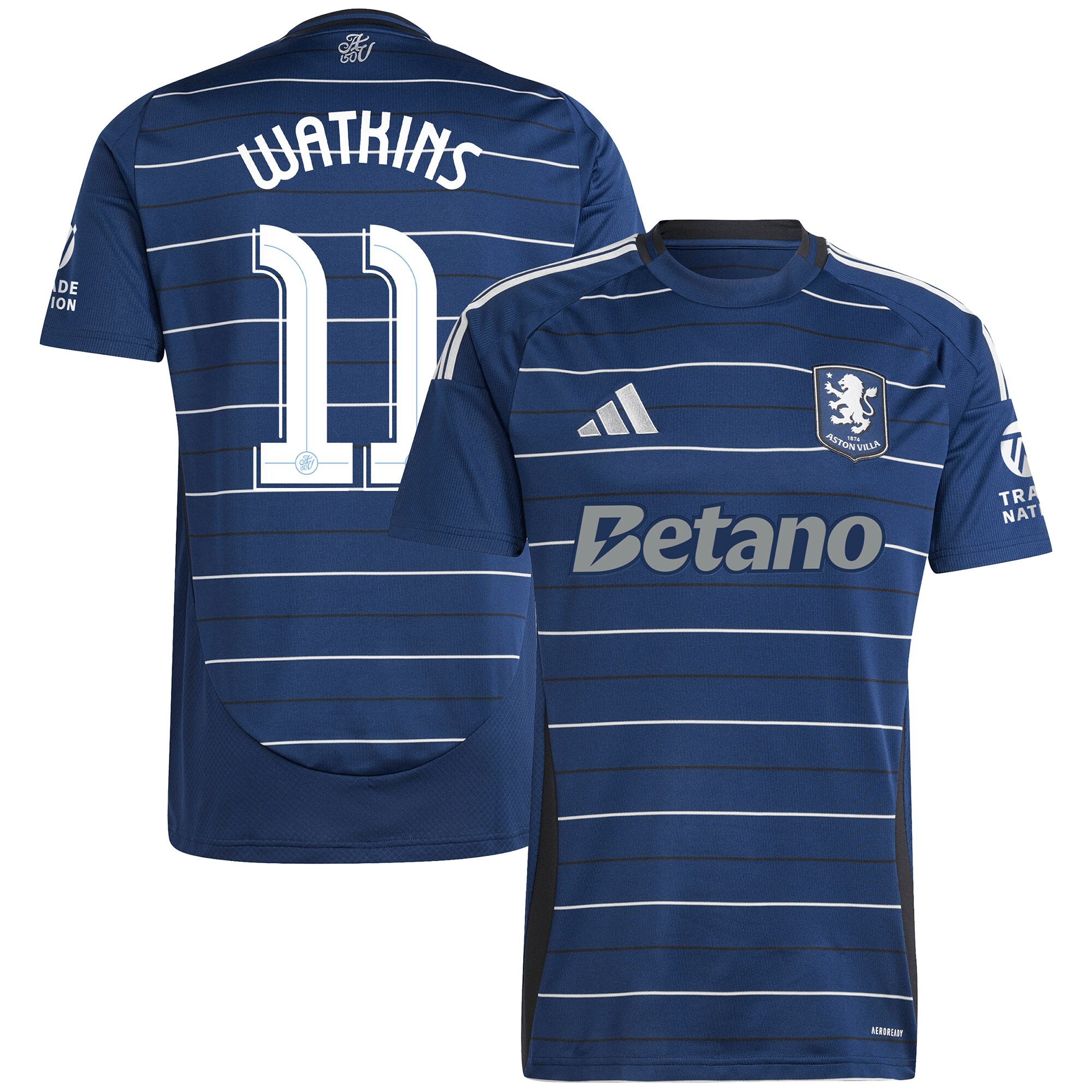 aston villa adidas third shirt 2024-25 with watkins 11 cup printing Collection | Authentic Aston Villa Shirts