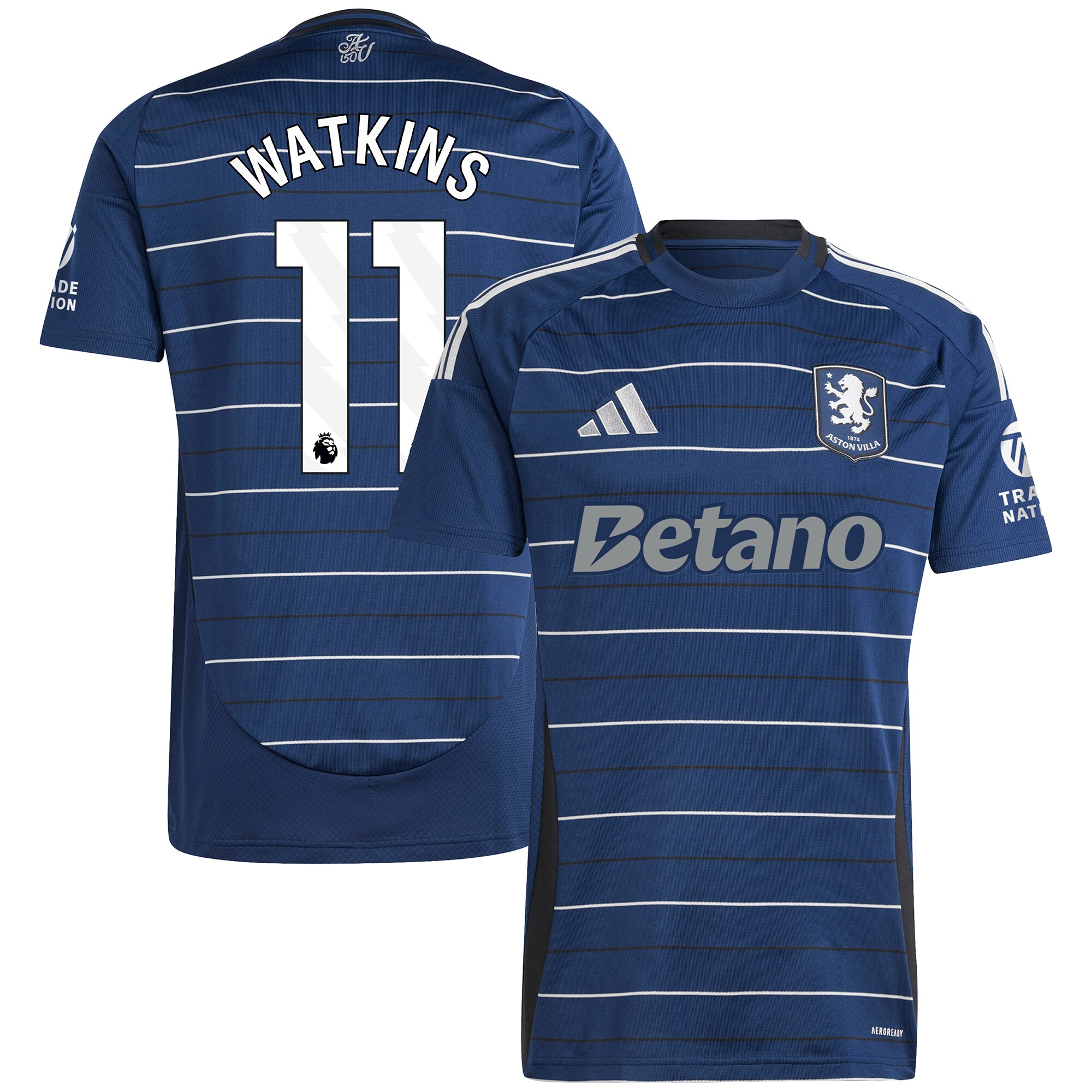 aston villa adidas third shirt 2024-25 with watkins 11 printing Collection | Authentic Aston Villa Shirts