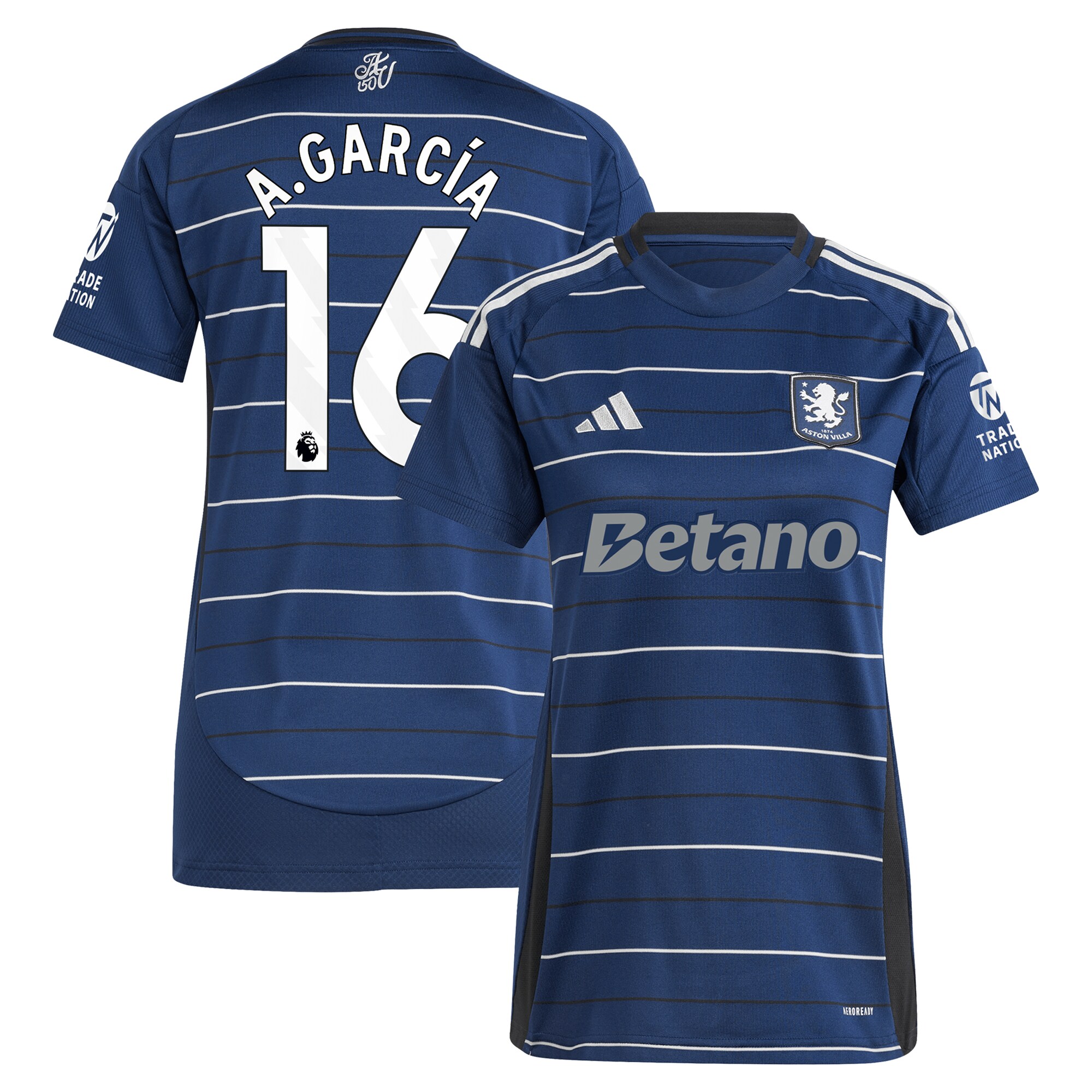 aston villa adidas third shirt 2024-25 – womens with a.garcía 16 printing Collection | Authentic Aston Villa Shirts