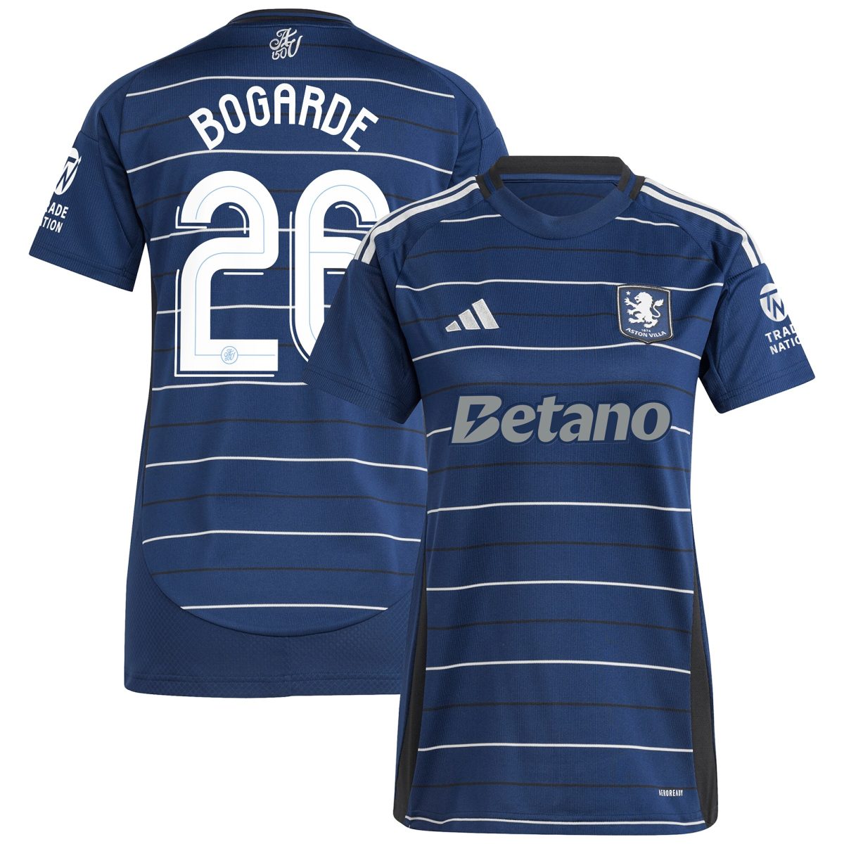 aston villa adidas third shirt 2024-25 – womens with bogarde 26 cup printing Collection | Authentic Aston Villa Shirts