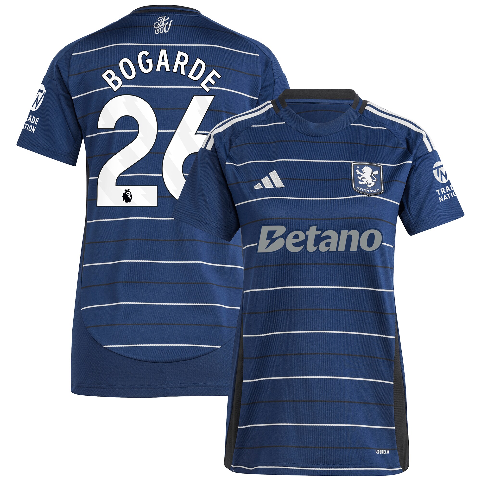 aston villa adidas third shirt 2024-25 – womens with bogarde 26 printing Collection | Authentic Aston Villa Shirts