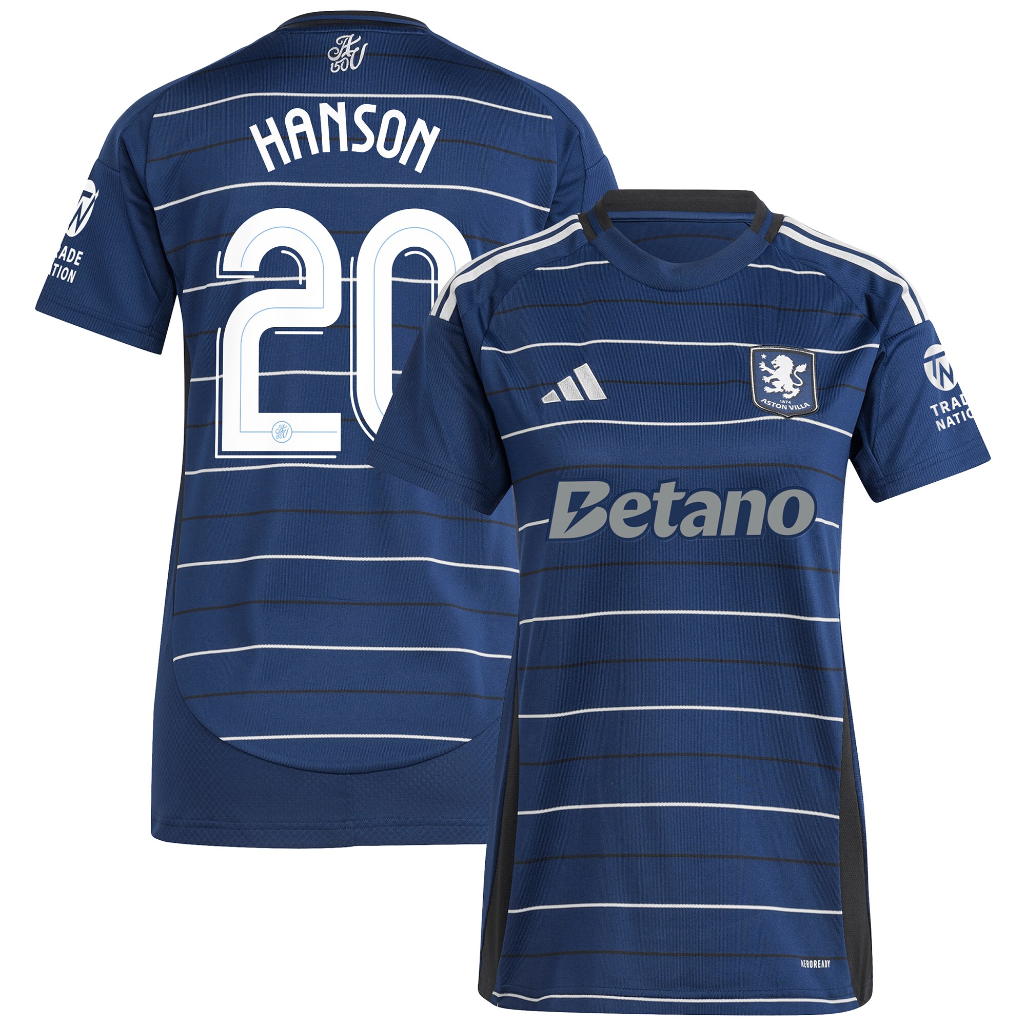 aston villa adidas third shirt 2024-25 – womens with hanson 20 cup printing Collection | Authentic Aston Villa Shirts