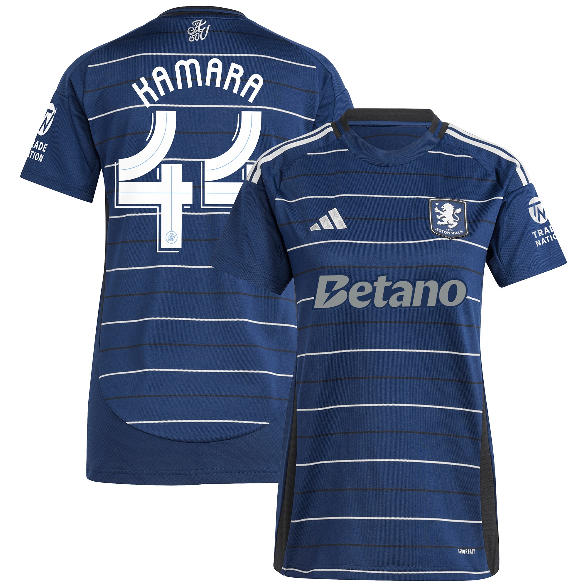 aston villa adidas third shirt 2024-25 – womens with kamara 44 cup printing Collection | Authentic Aston Villa Shirts