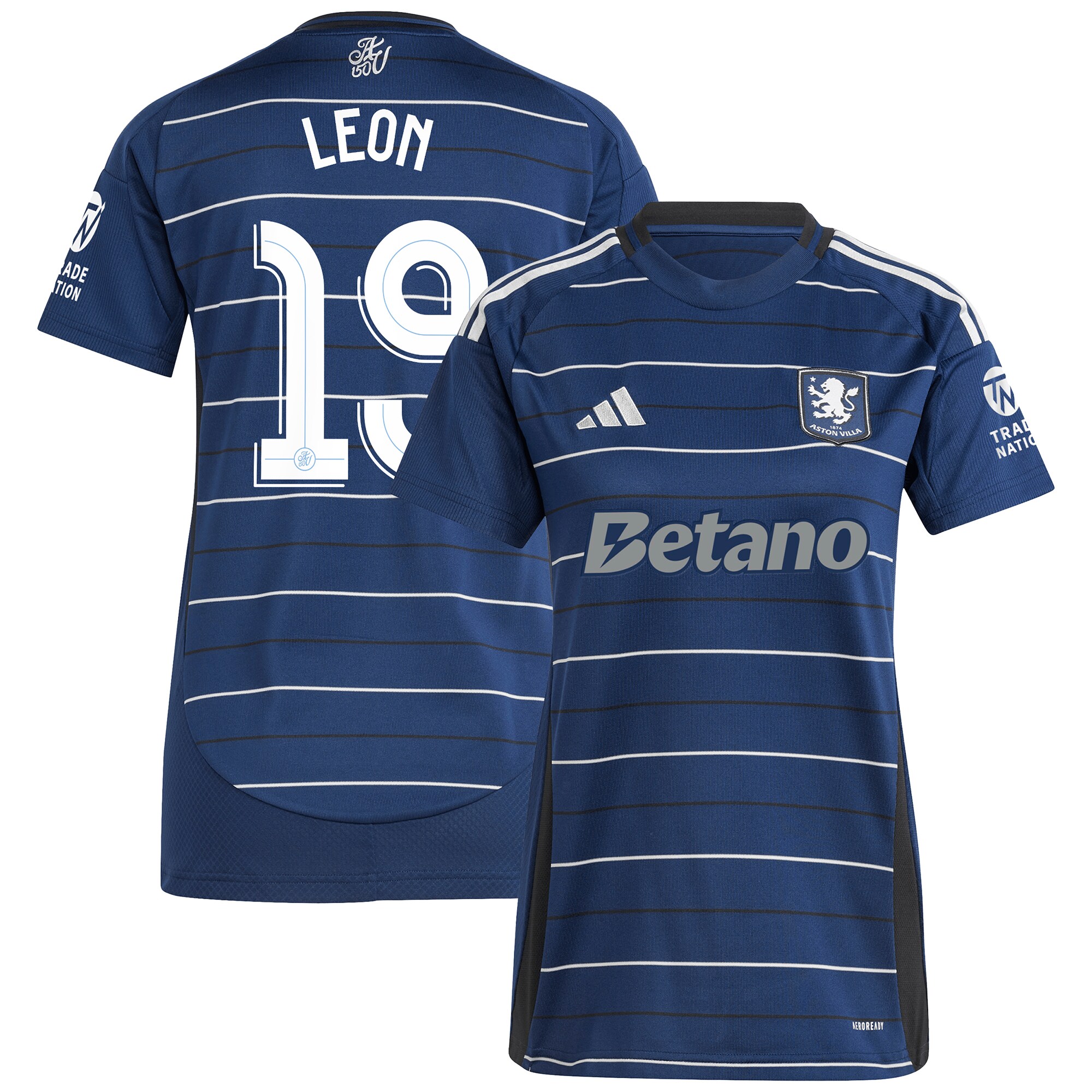 aston villa adidas third shirt 2024-25 – womens with leon 19 cup printing Collection | Authentic Aston Villa Shirts