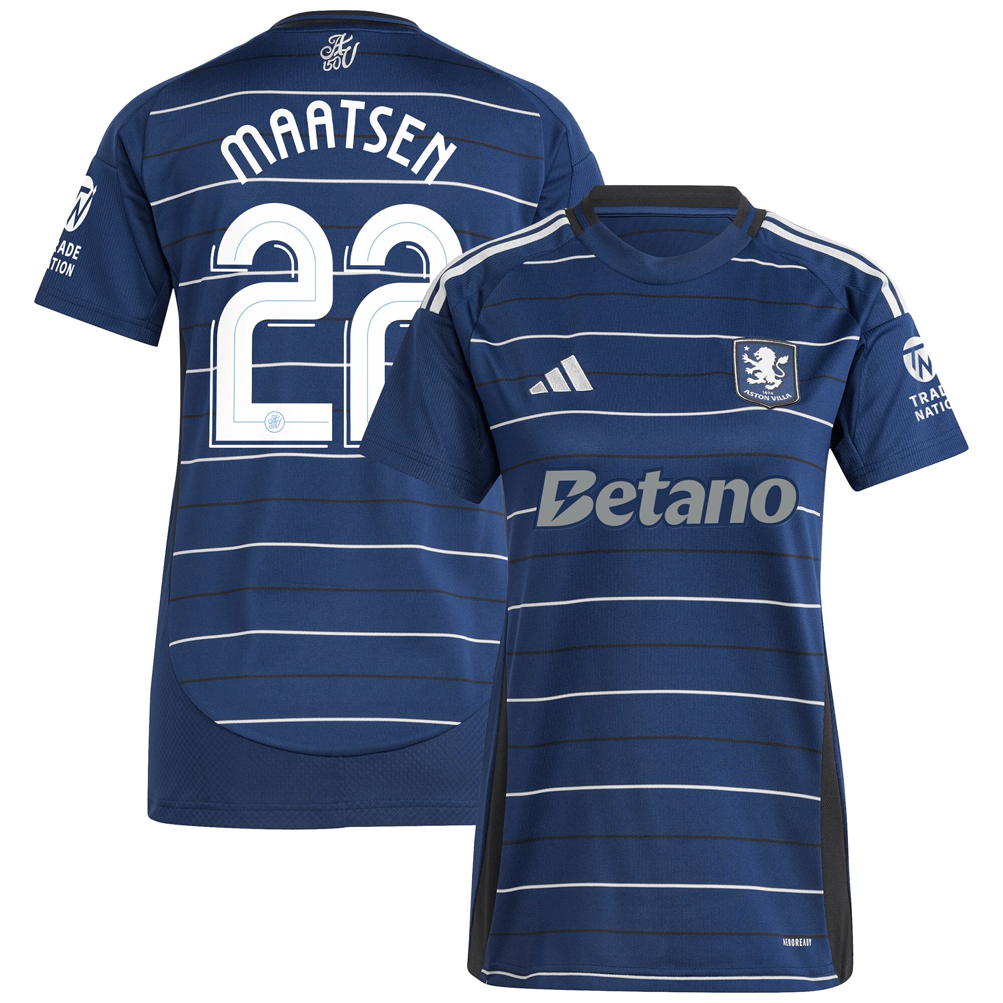 aston villa adidas third shirt 2024-25 – womens with maatsen 22 cup printing Collection | Authentic Aston Villa Shirts