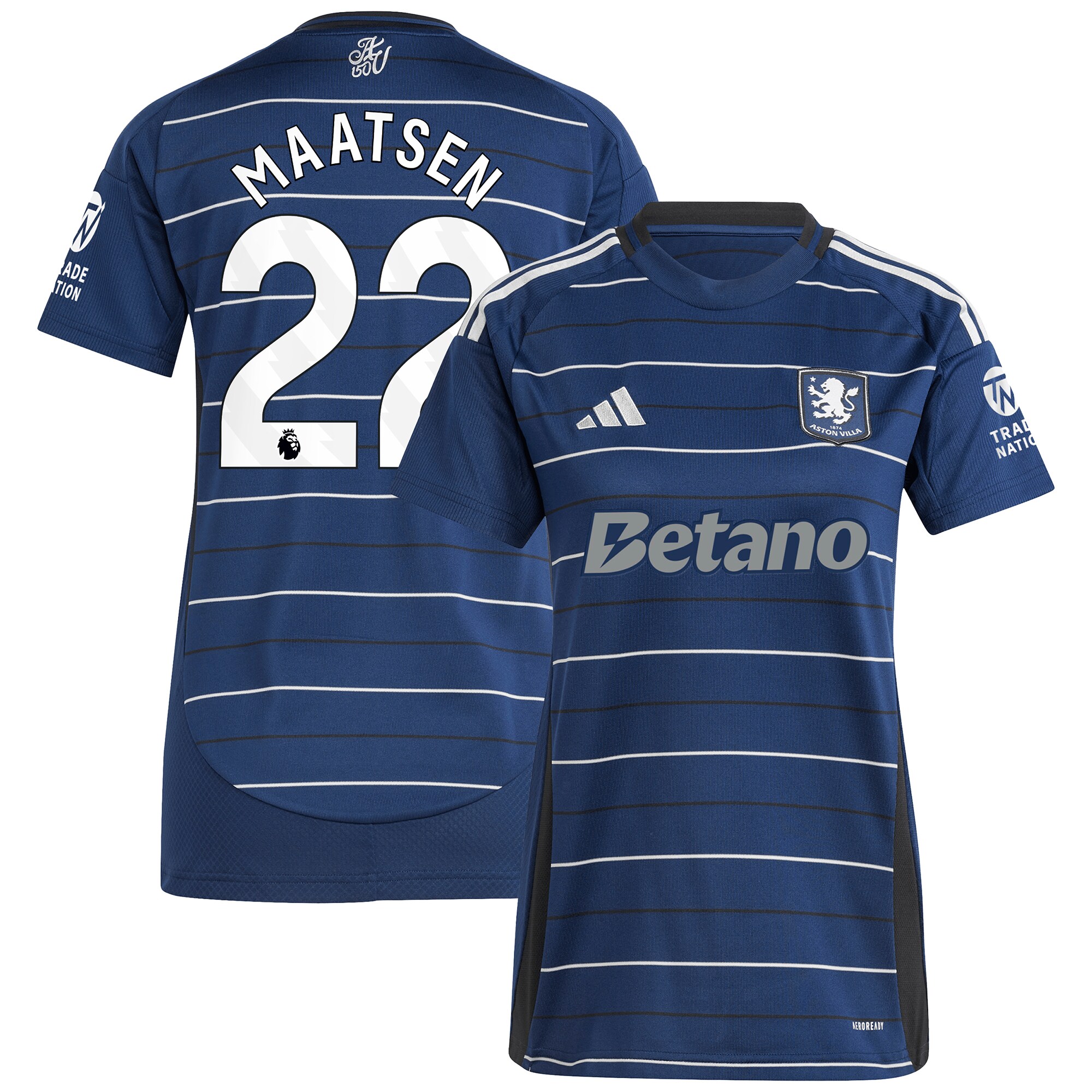 aston villa adidas third shirt 2024-25 – womens with maatsen 22 printing Collection | Authentic Aston Villa Shirts