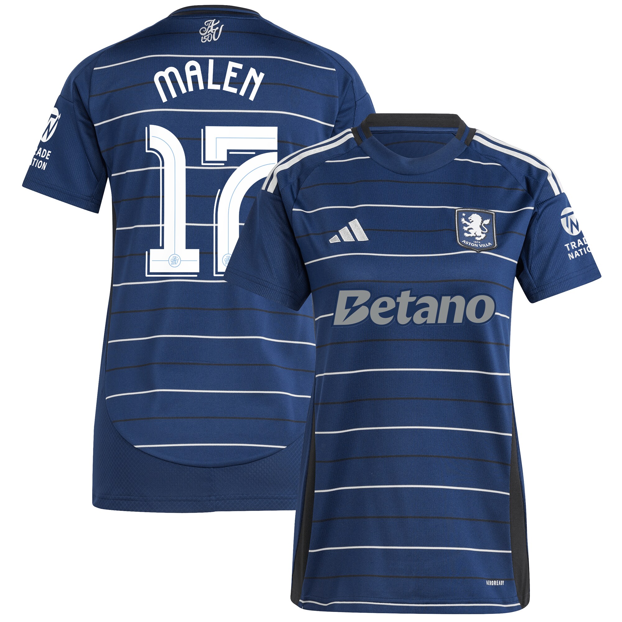 aston villa adidas third shirt 2024-25 – womens with malen 17 cup printing Collection | Authentic Aston Villa Shirts