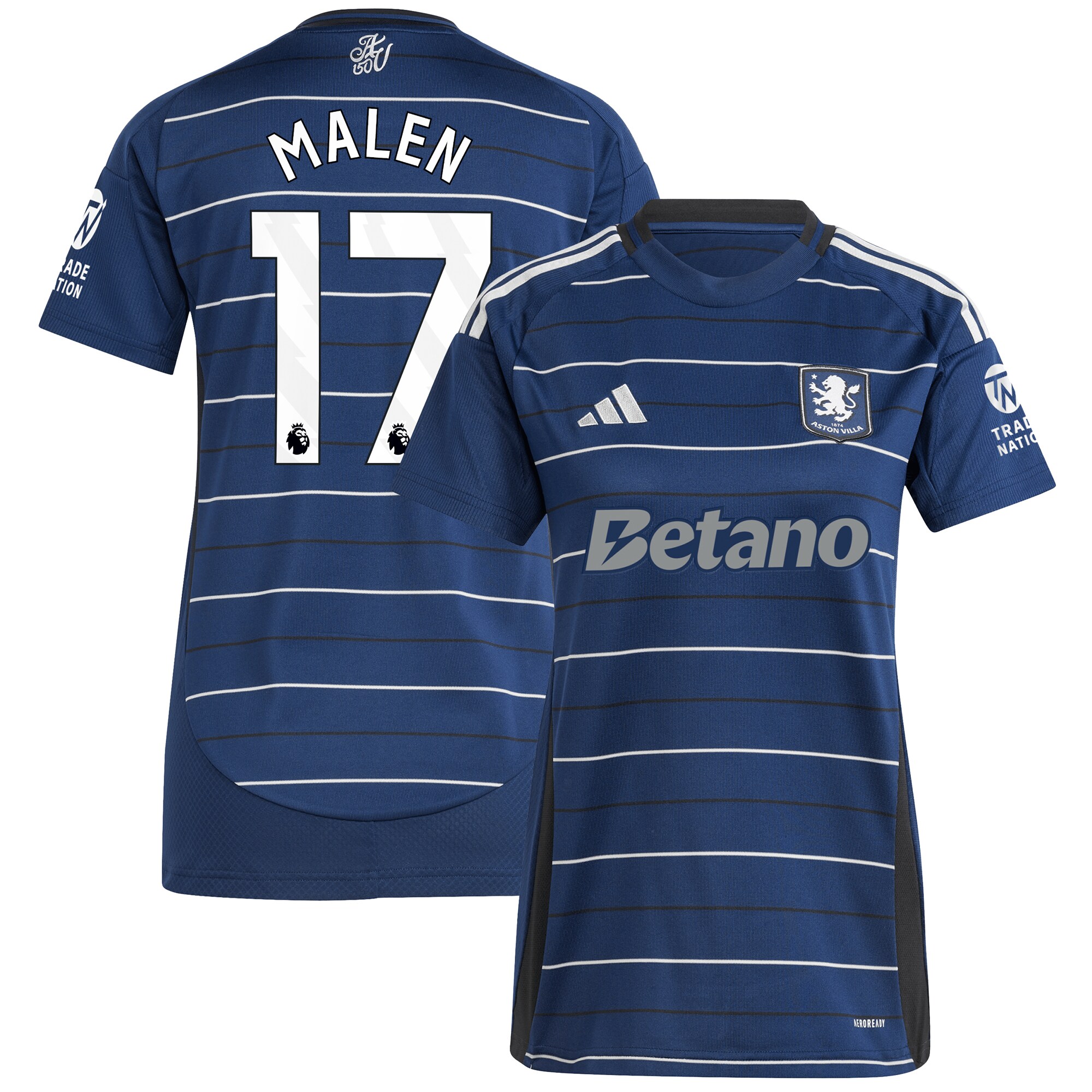 aston villa adidas third shirt 2024-25 – womens with malen 17 printing Collection | Authentic Aston Villa Shirts