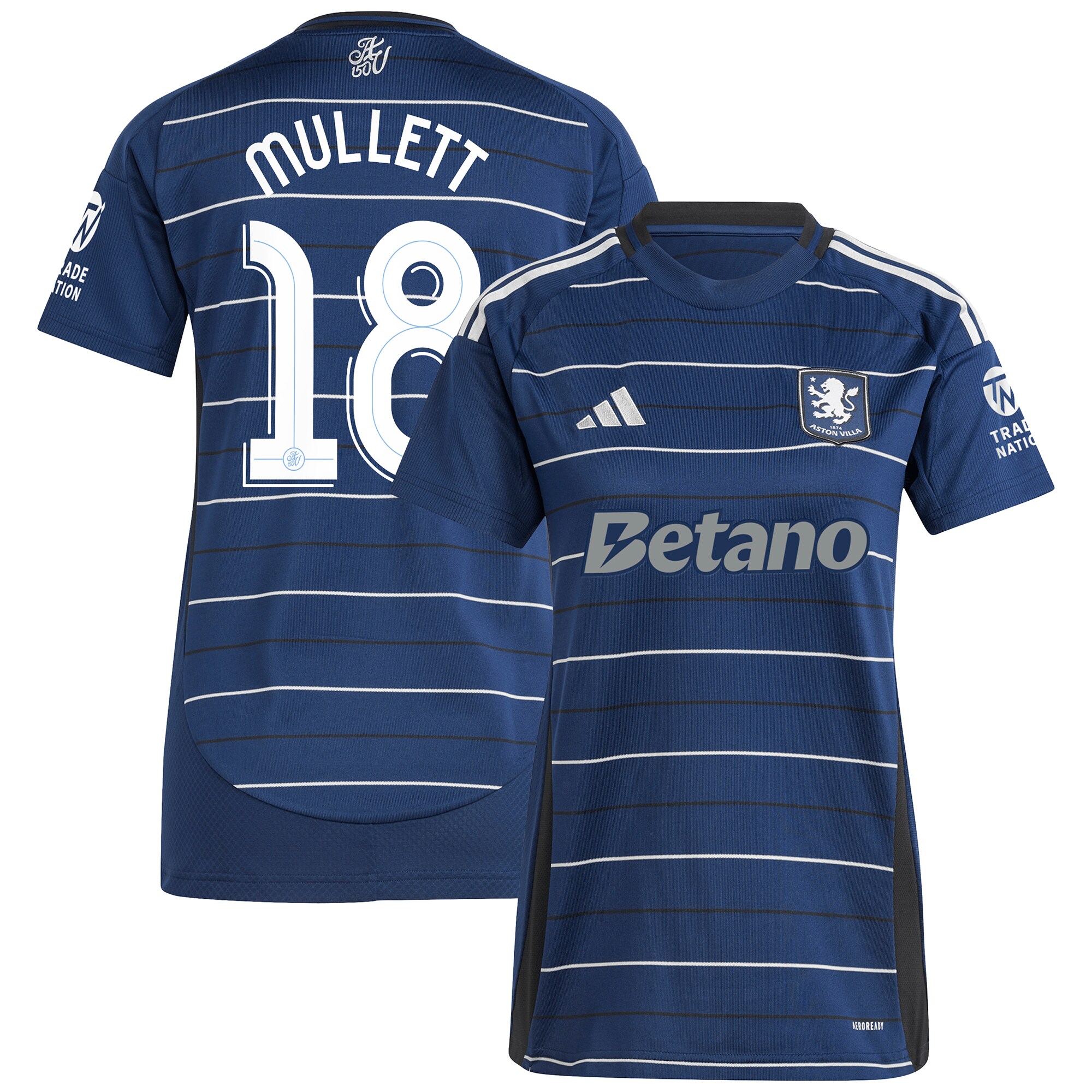 aston villa adidas third shirt 2024-25 – womens with mullett 18 cup printing Collection | Authentic Aston Villa Shirts