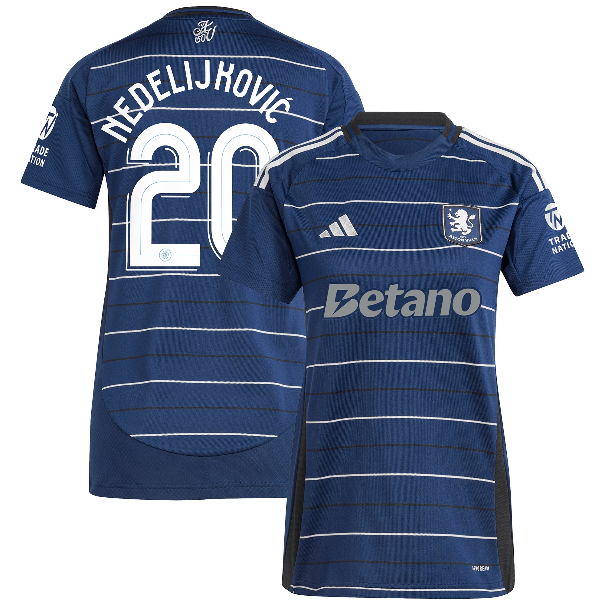 aston villa adidas third shirt 2024-25 – womens with nedeljković 20 cup printing Collection | Authentic Aston Villa Shirts