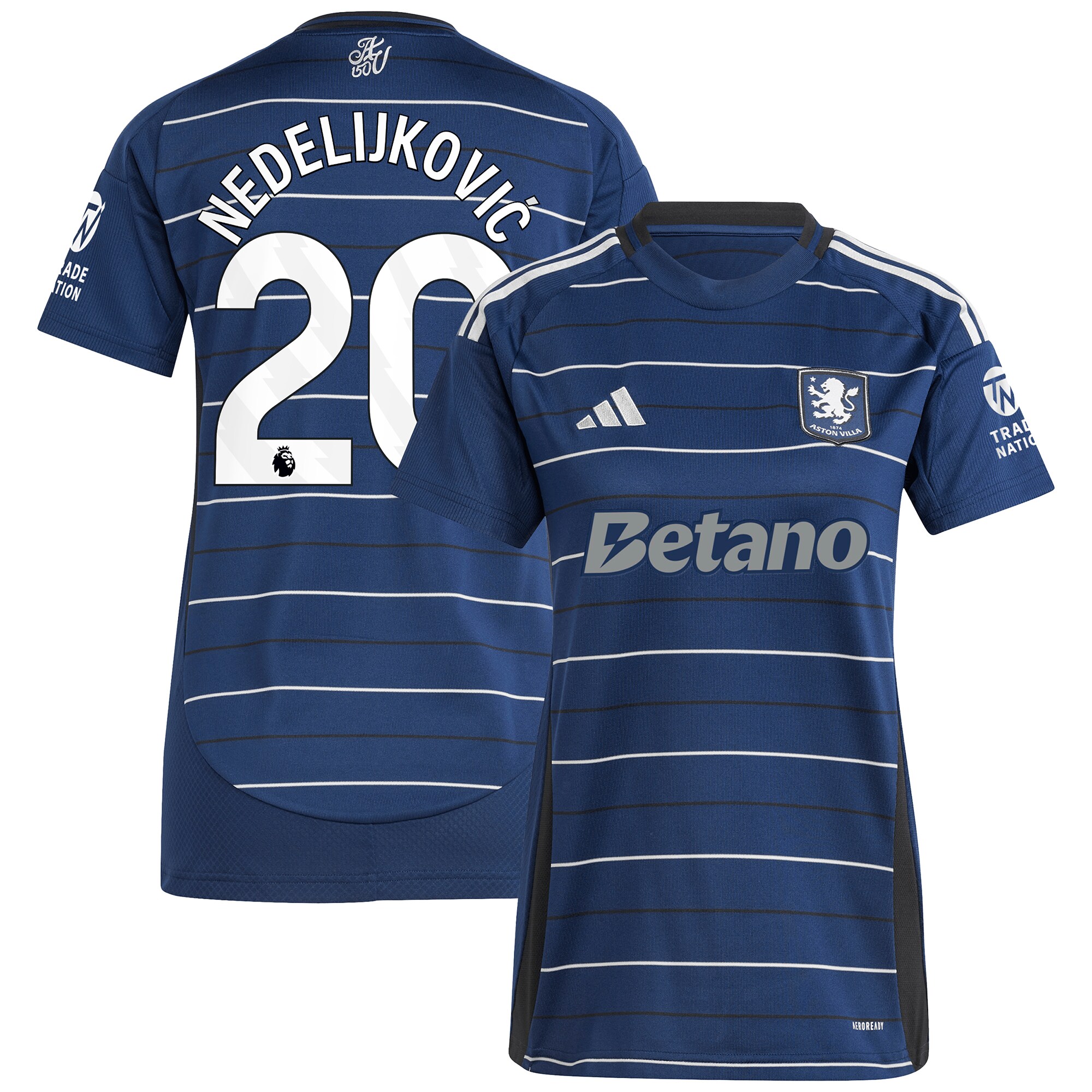 aston villa adidas third shirt 2024-25 – womens with nedeljković 20 printing Collection | Authentic Aston Villa Shirts