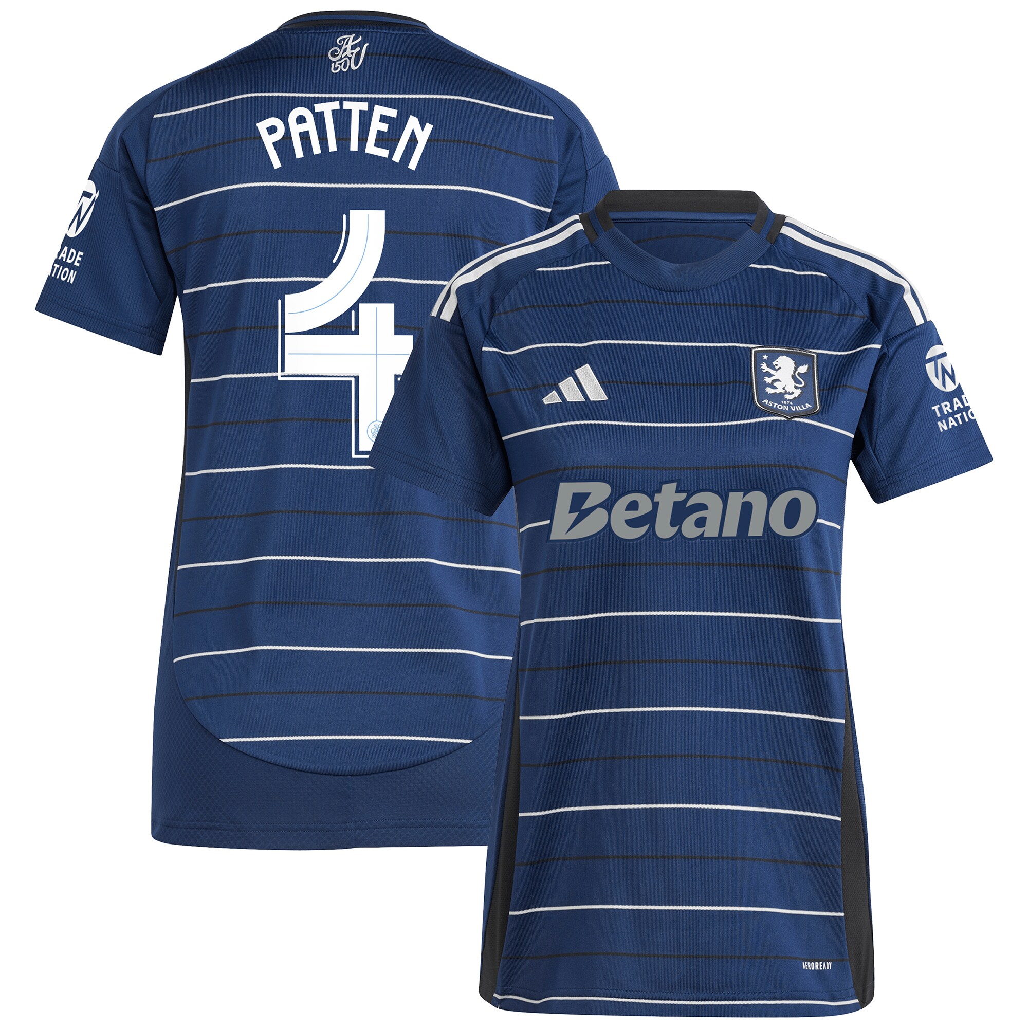 aston villa adidas third shirt 2024-25 – womens with patten 4 cup printing Collection | Authentic Aston Villa Shirts