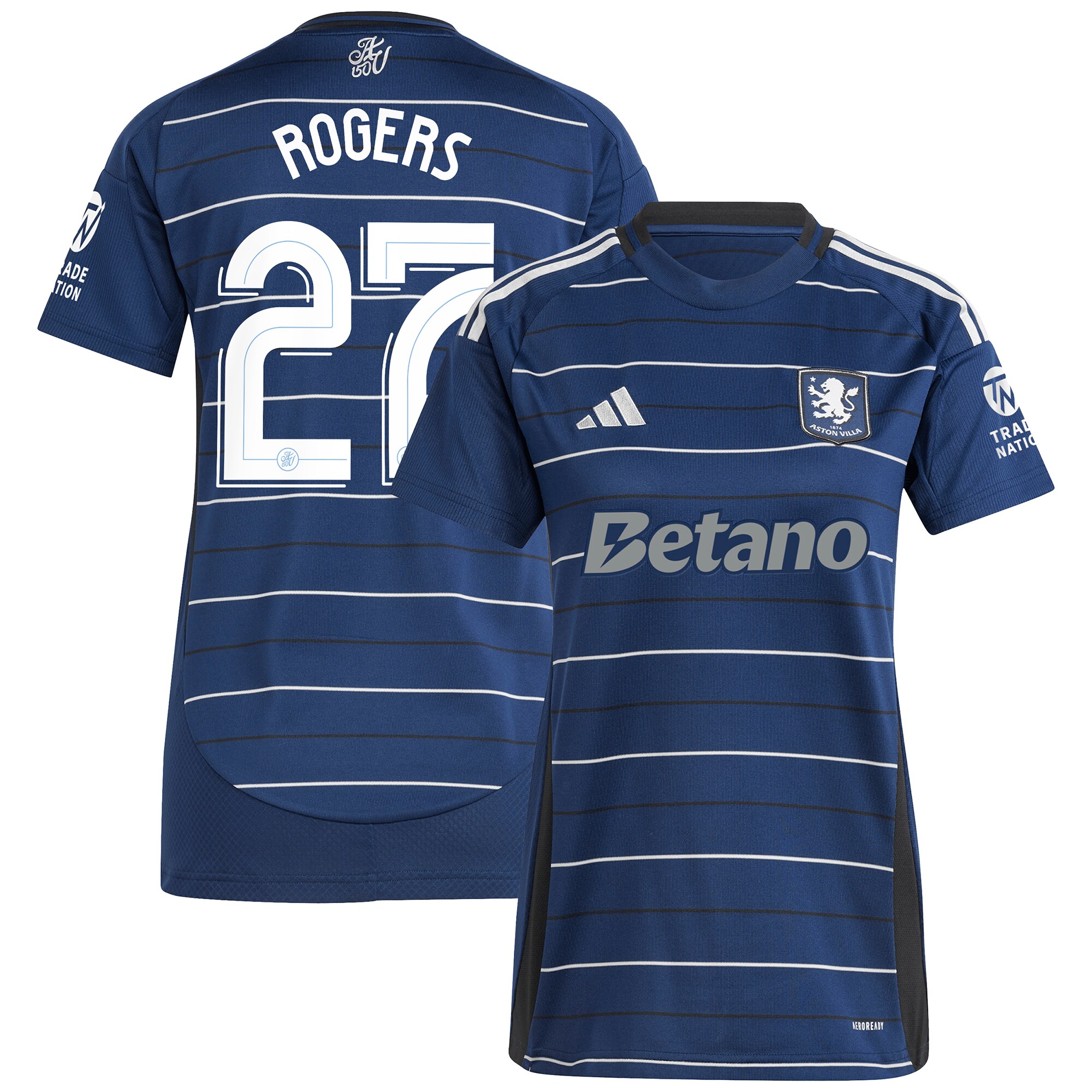 aston villa adidas third shirt 2024-25 – womens with rogers 27 cup printing Collection | Authentic Aston Villa Shirts