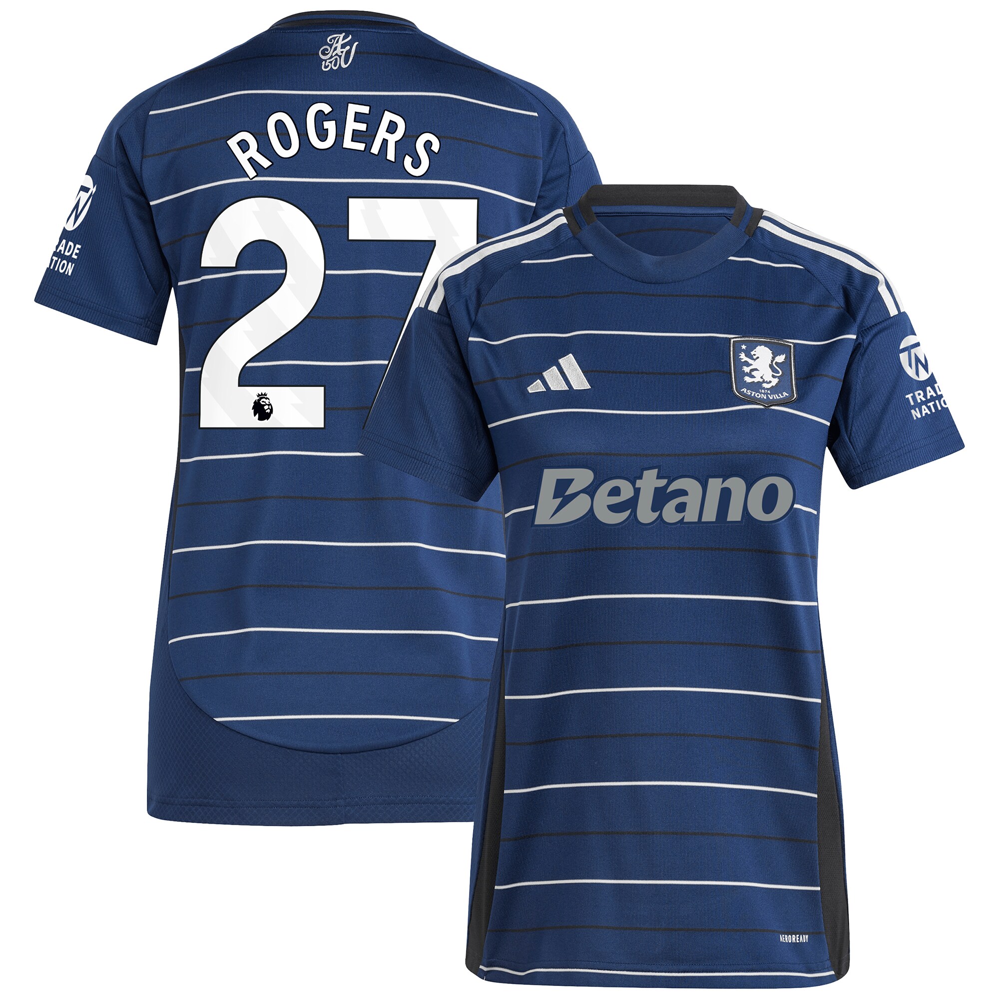 aston villa adidas third shirt 2024-25 – womens with rogers 27 printing Collection | Authentic Aston Villa Shirts