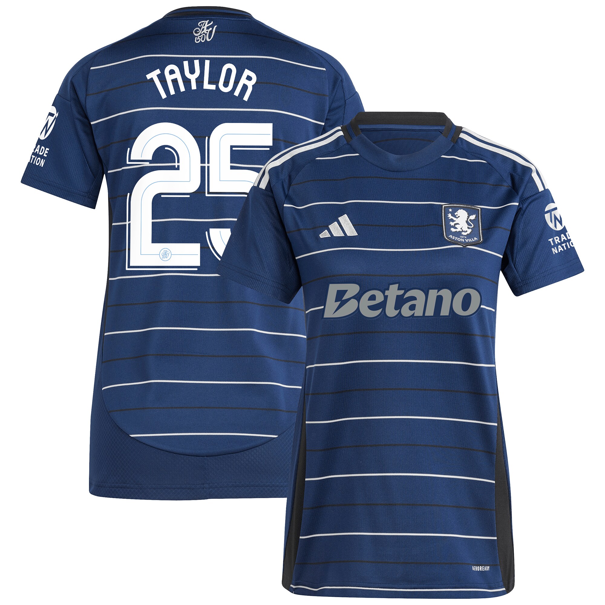 aston villa adidas third shirt 2024-25 – womens with taylor 25 cup printing Collection | Authentic Aston Villa Shirts