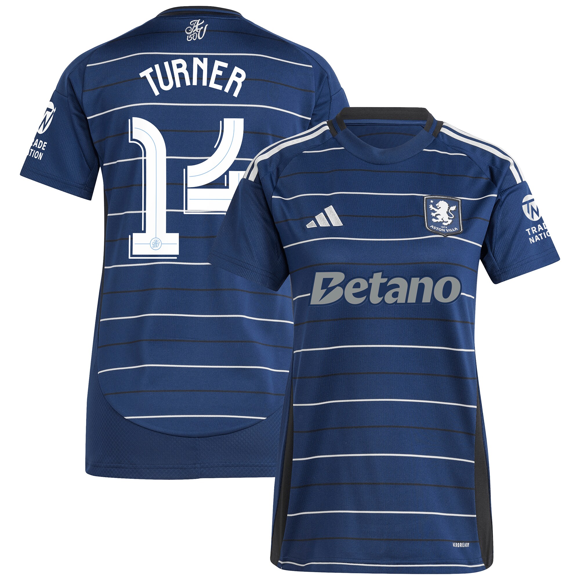 aston villa adidas third shirt 2024-25 – womens with turner 14 cup printing Collection | Authentic Aston Villa Shirts