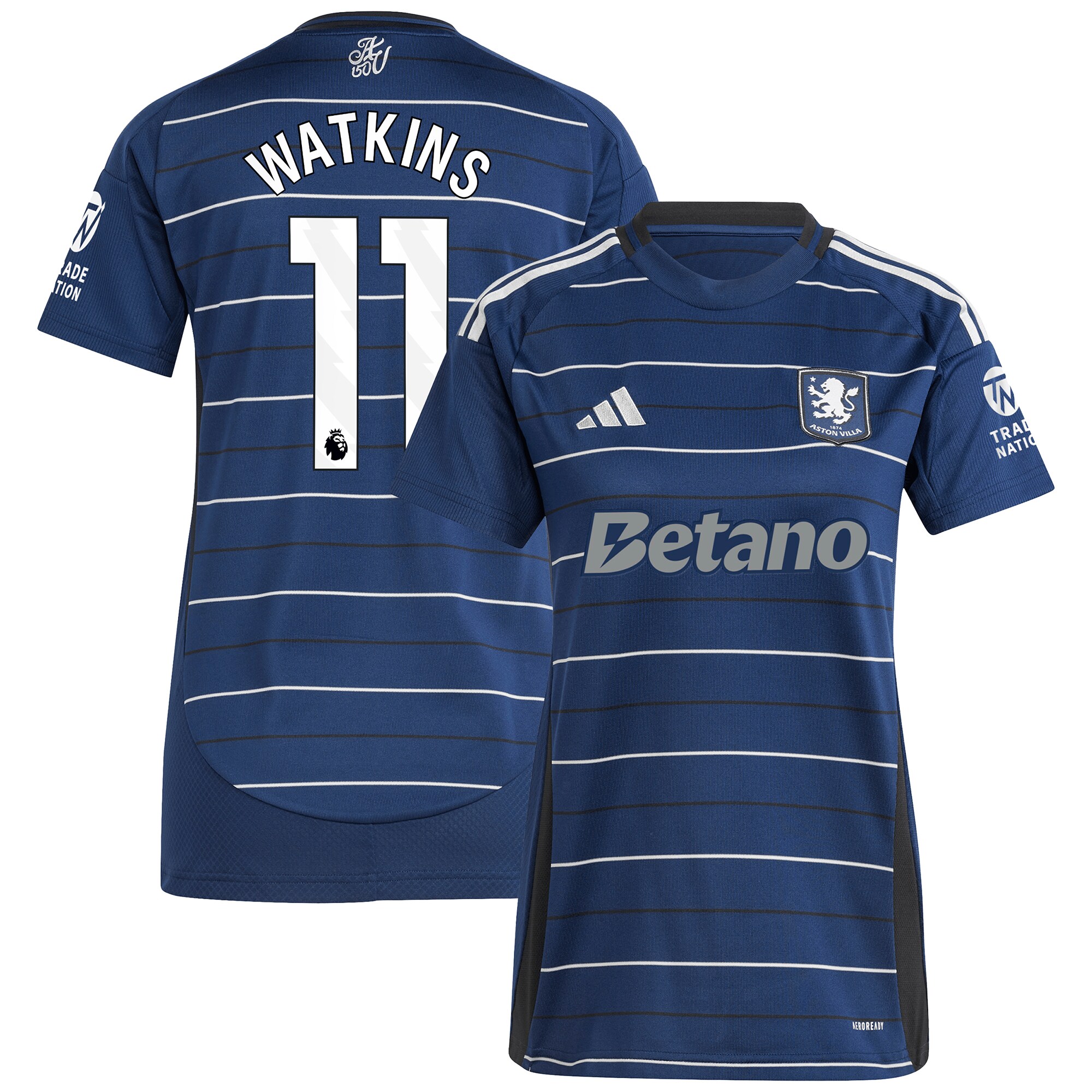 aston villa adidas third shirt 2024-25 – womens with watkins 11 printing Collection | Authentic Aston Villa Shirts