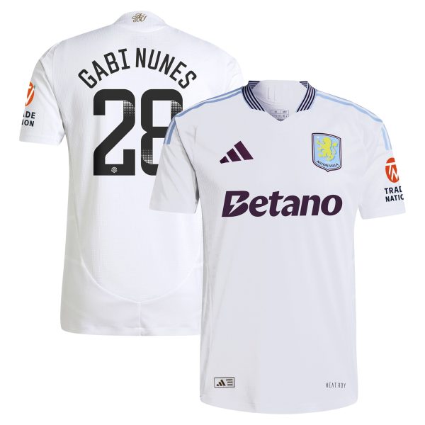 aston villa adidas wsl away authentic shirt 2024-25 with gabi nunes 28 printing Collection | Authentic Aston Villa Shirts