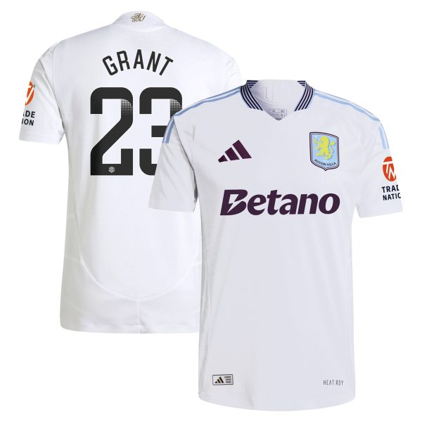 aston villa adidas wsl away authentic shirt 2024-25 with grant 23 printing Collection | Authentic Aston Villa Shirts