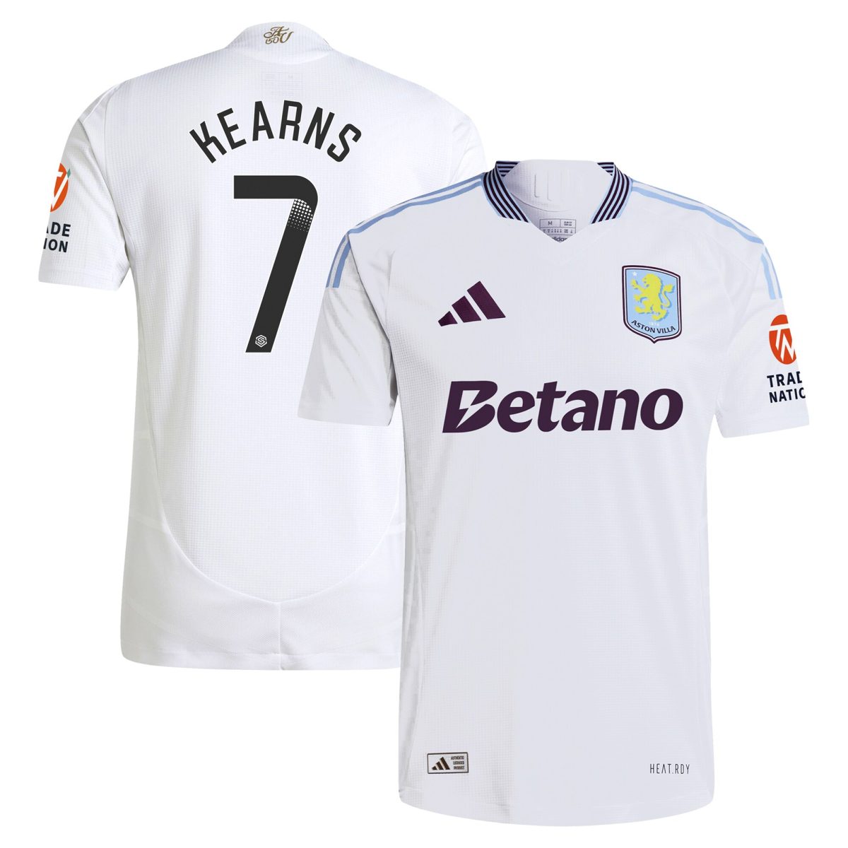 aston villa adidas wsl away authentic shirt 2024-25 with kearns 7 printing Collection | Authentic Aston Villa Shirts