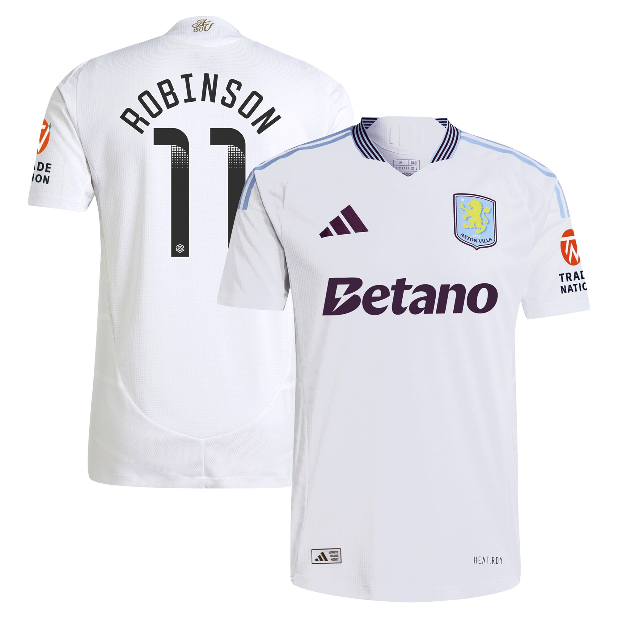 aston villa adidas wsl away authentic shirt 2024-25 with robinson 11 printing Collection | Authentic Aston Villa Shirts