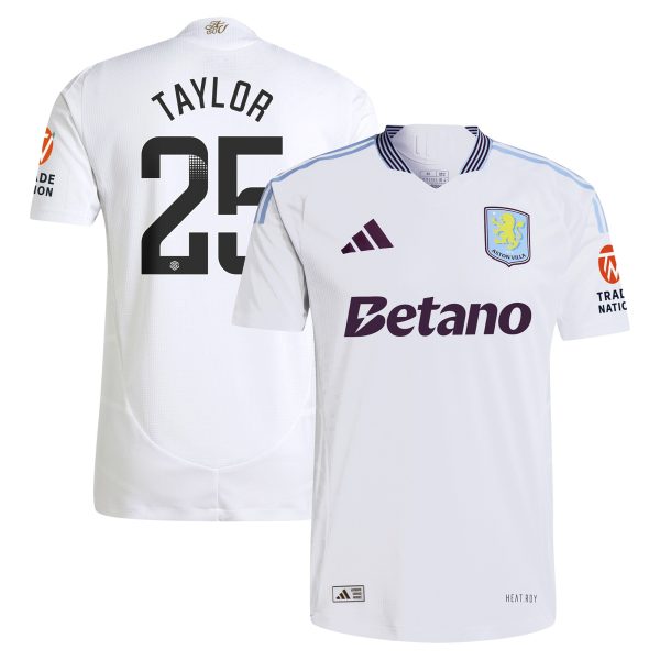 aston villa adidas wsl away authentic shirt 2024-25 with taylor 25 printing Collection | Authentic Aston Villa Shirts