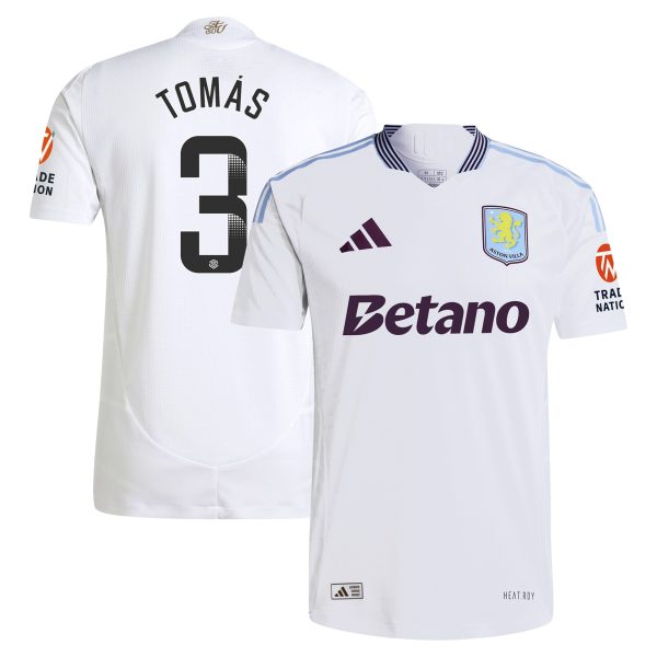 aston villa adidas wsl away authentic shirt 2024-25 with tomás 3 printing Collection | Authentic Aston Villa Shirts