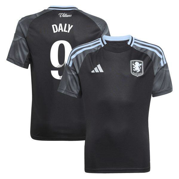 aston villa adidas wsl away shirt 2025-26 – kids with daly 9 printing Collection | Authentic Aston Villa Shirts