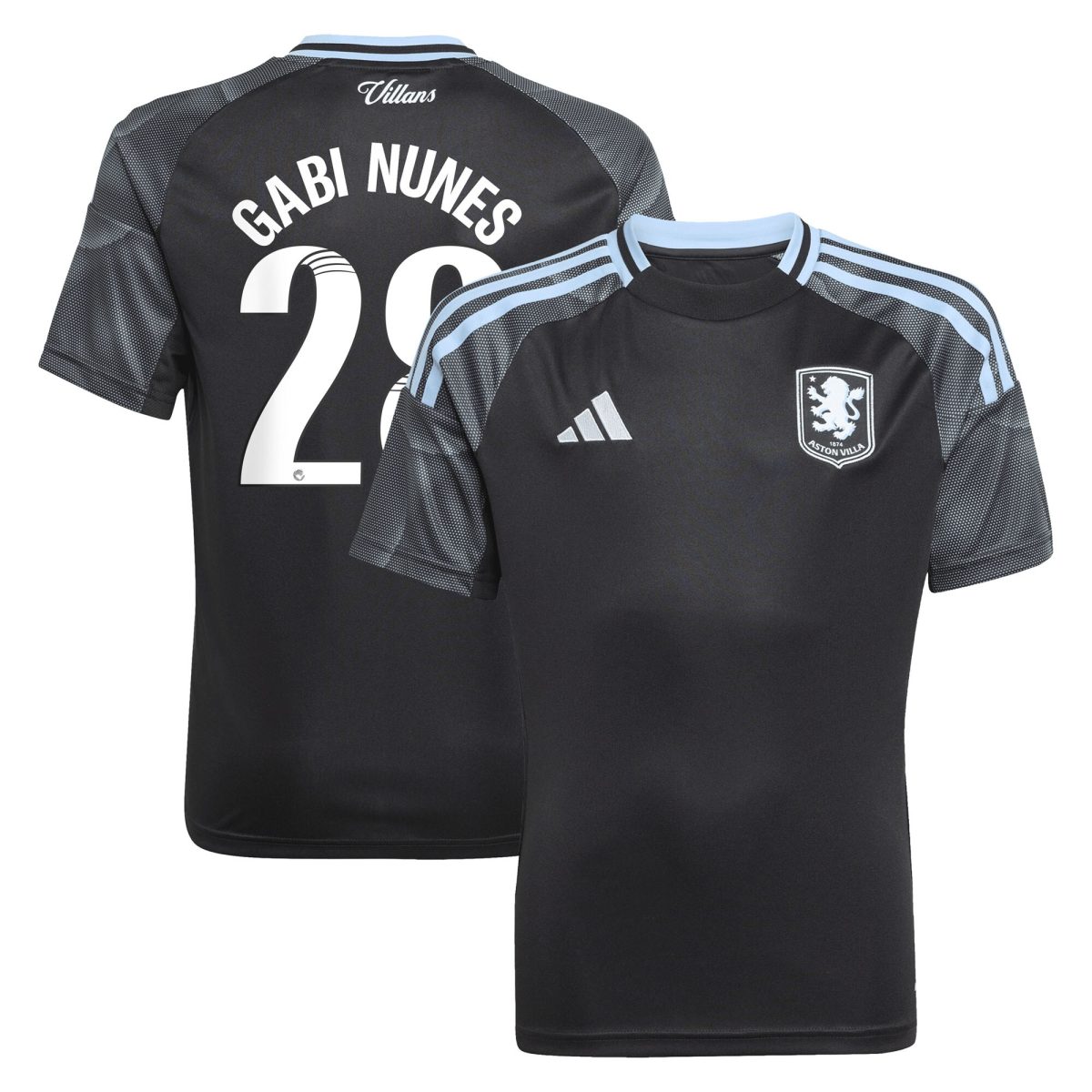 aston villa adidas wsl away shirt 2025-26 – kids with gabi nunes 28 printing Collection | Authentic Aston Villa Shirts