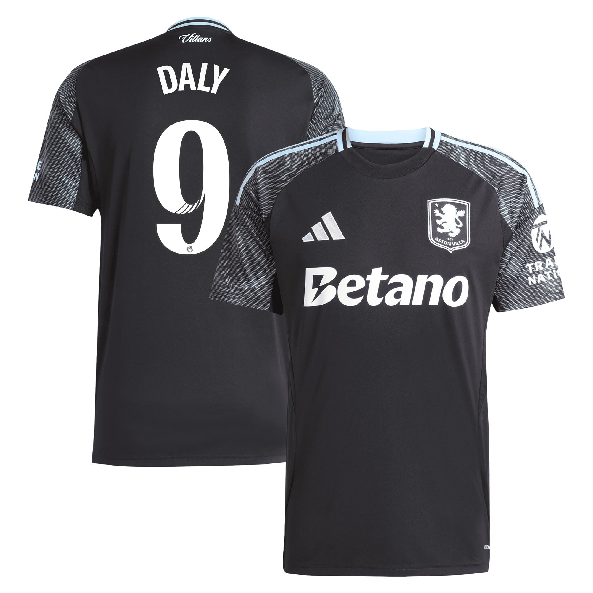 aston villa adidas wsl away shirt 2025-26 with daly 9 printing Collection | Authentic Aston Villa Shirts