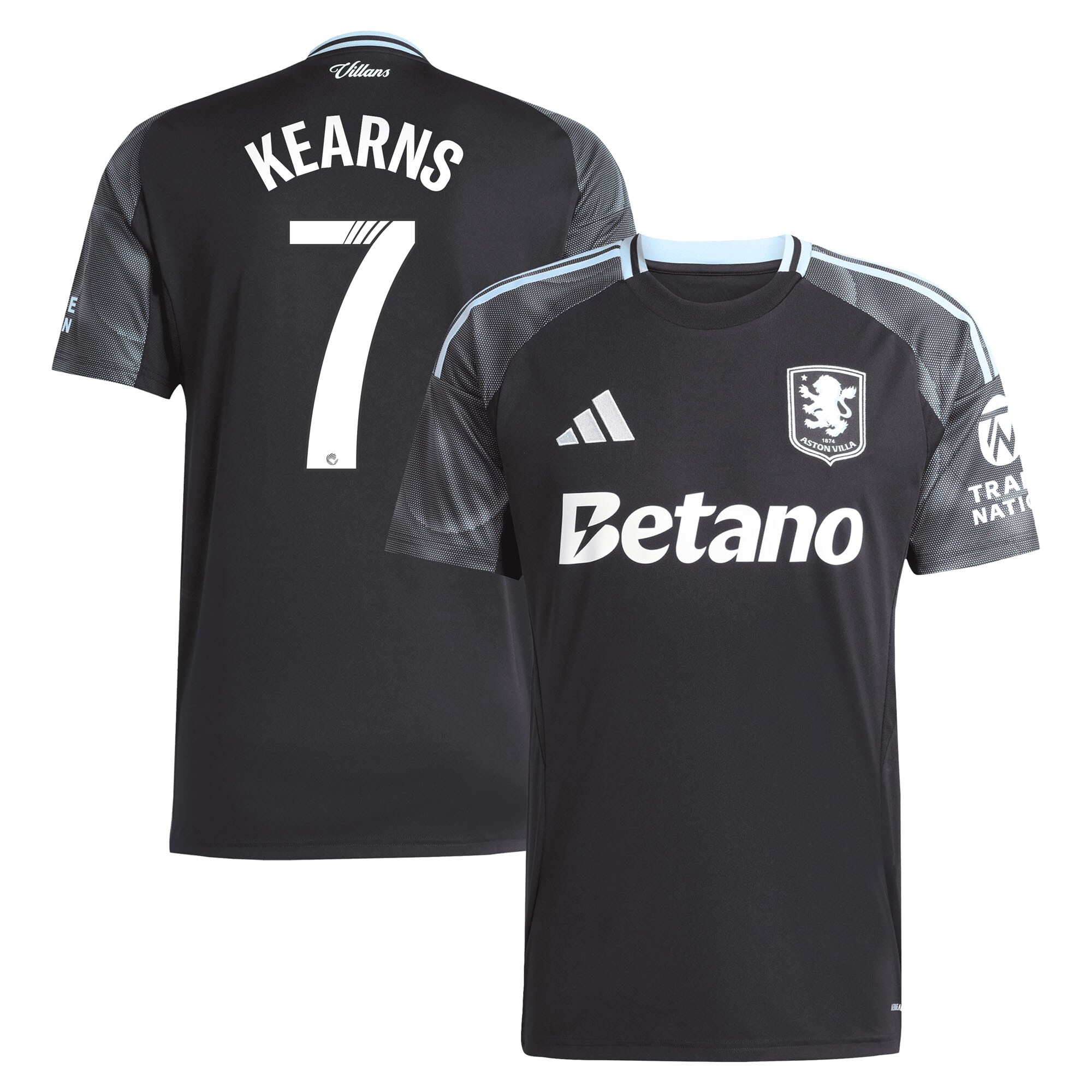 aston villa adidas wsl away shirt 2025-26 with kearns 7 printing Collection | Authentic Aston Villa Shirts
