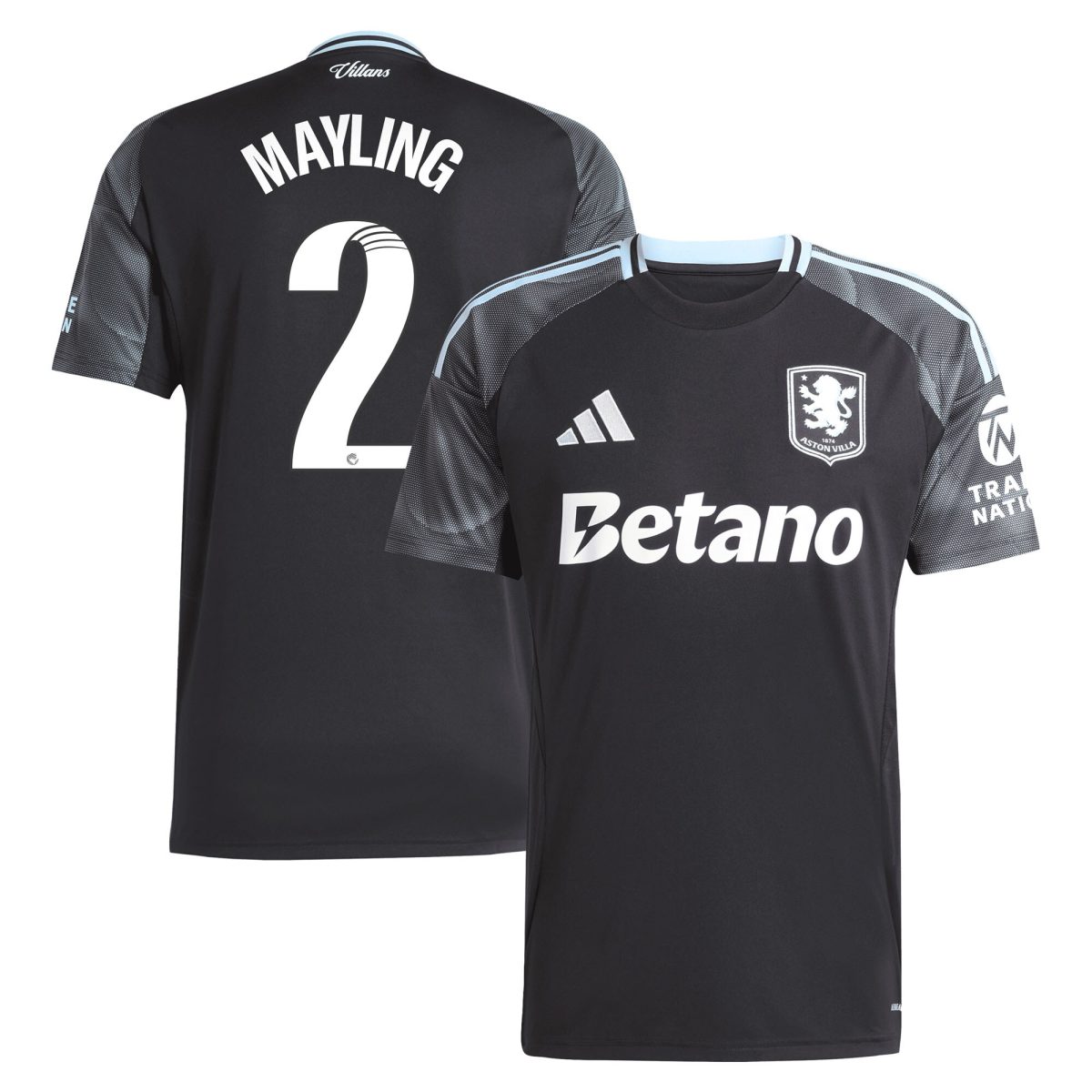 aston villa adidas wsl away shirt 2025-26 with mayling 2 printing Collection | Authentic Aston Villa Shirts