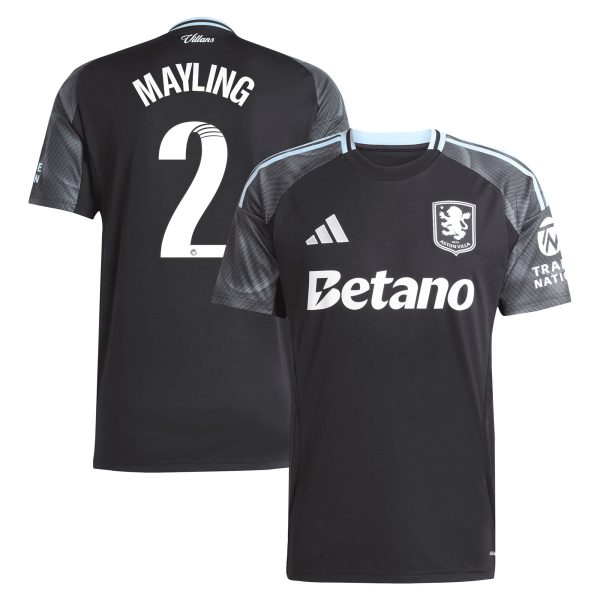 aston villa adidas wsl away shirt 2025-26 with mayling 2 printing Collection | Authentic Aston Villa Shirts