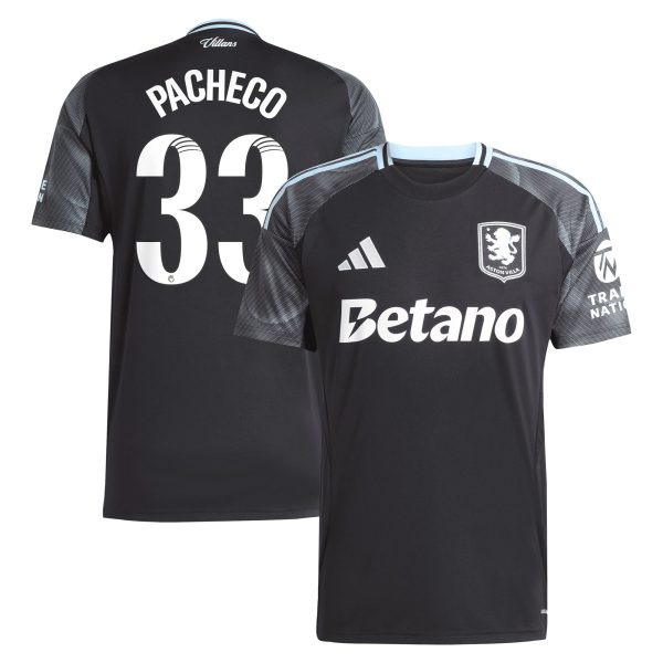 aston villa adidas wsl away shirt 2025-26 with pacheco 33 printing Collection | Authentic Aston Villa Shirts