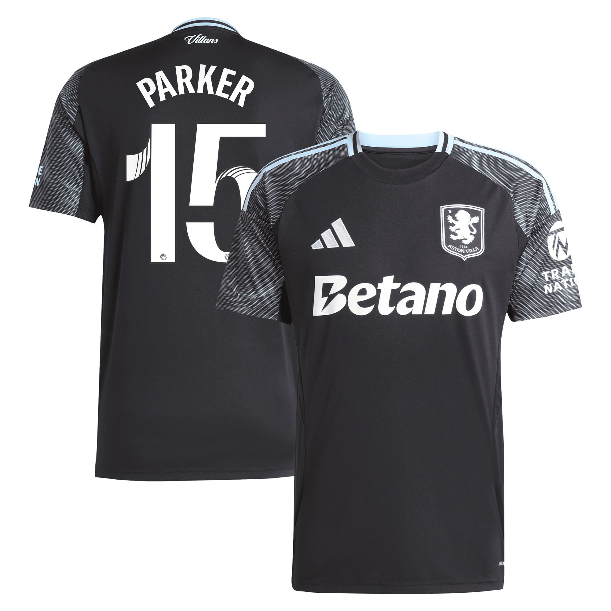 aston villa adidas wsl away shirt 2025-26 with parker 15 printing Collection | Authentic Aston Villa Shirts