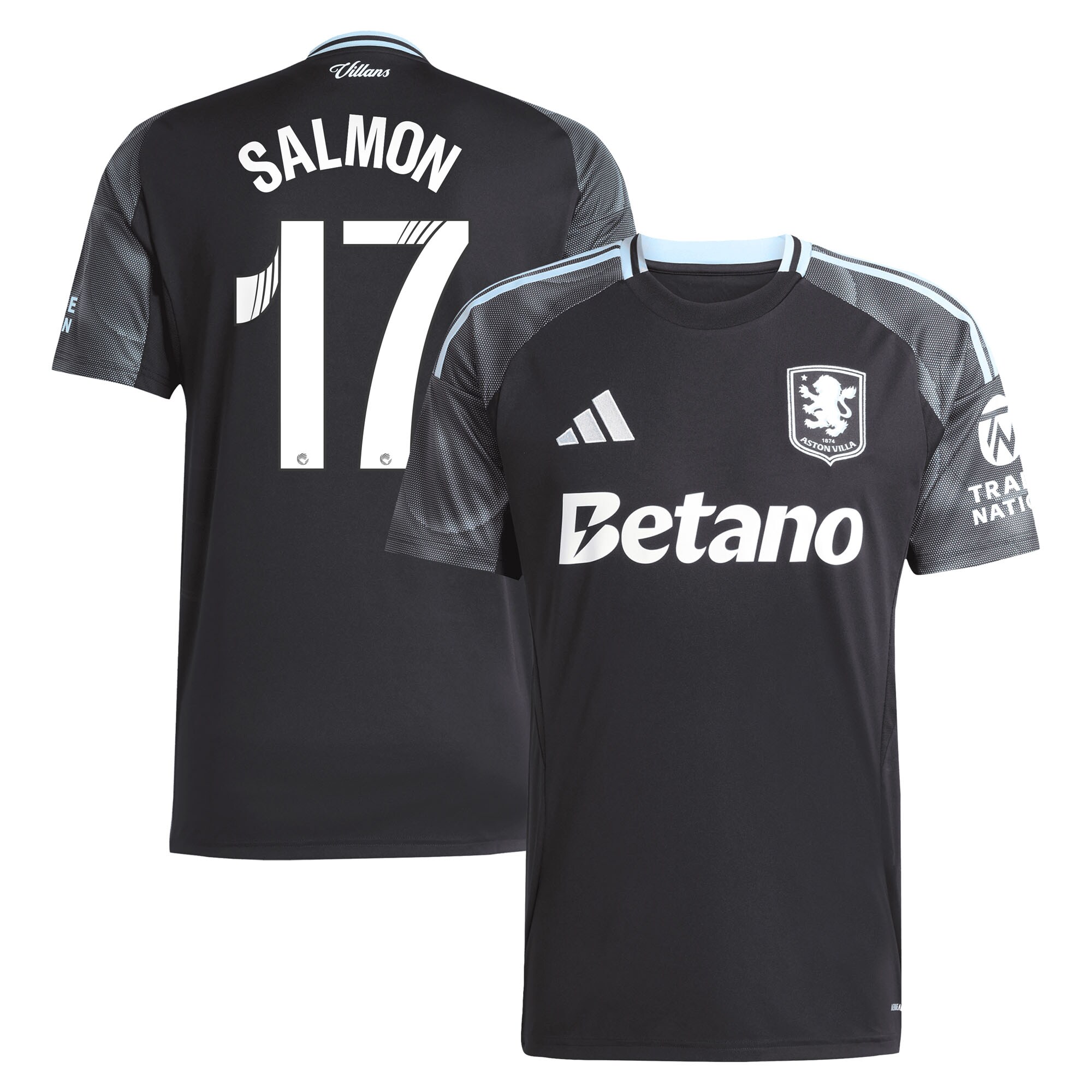 aston villa adidas wsl away shirt 2025-26 with salmon 17 printing Collection | Authentic Aston Villa Shirts