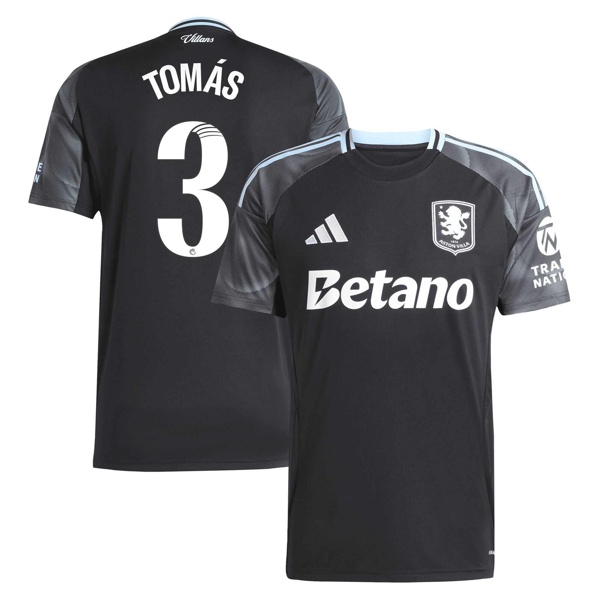 aston villa adidas wsl away shirt 2025-26 with tomás 3 printing Collection | Authentic Aston Villa Shirts